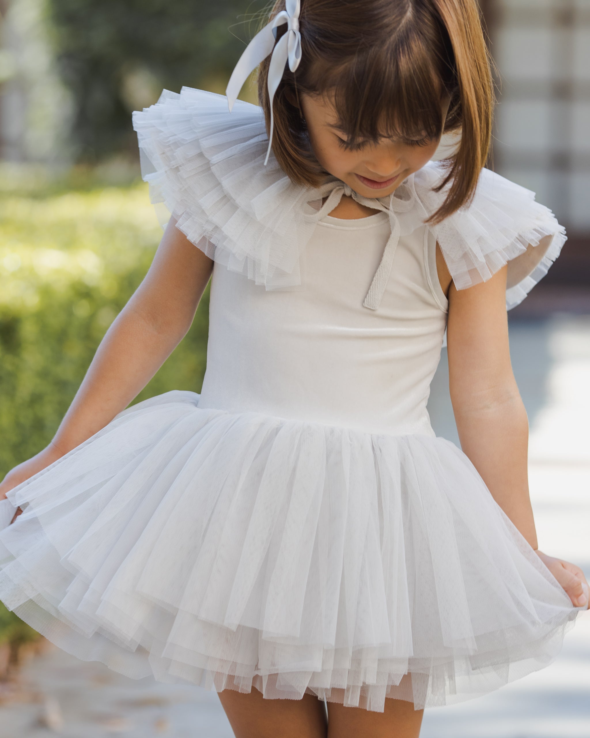 Ruffle Tulle Collar Mist - Rylee + Cru | Kids Clothes | Trendy Baby Clothes | Modern Infant Outfits |