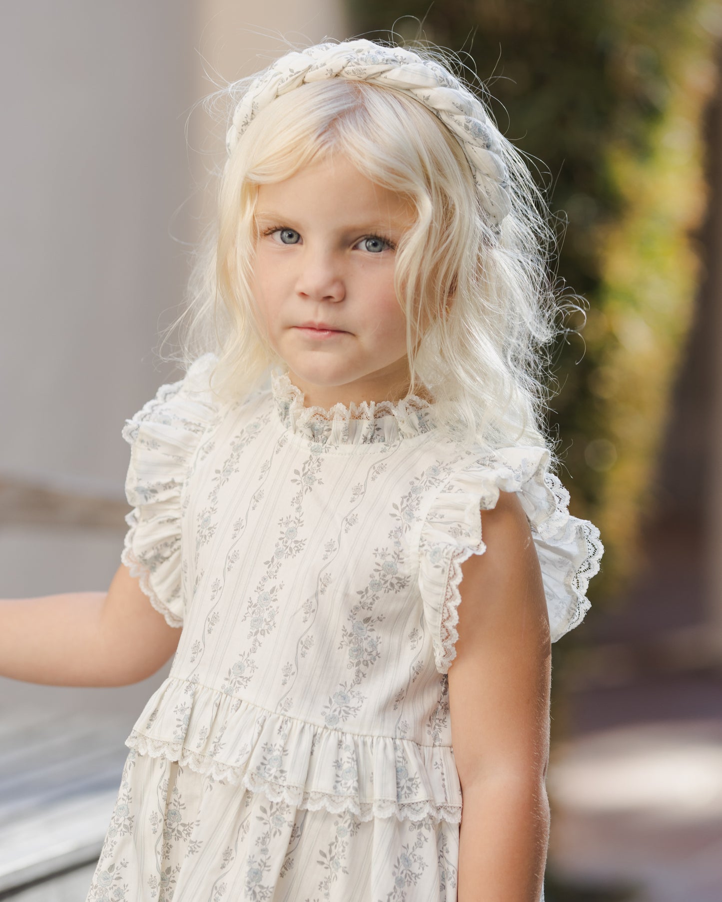 Braided Headband French Floral Stripe - Rylee + Cru | Kids Clothes | Trendy Baby Clothes | Modern Infant Outfits |