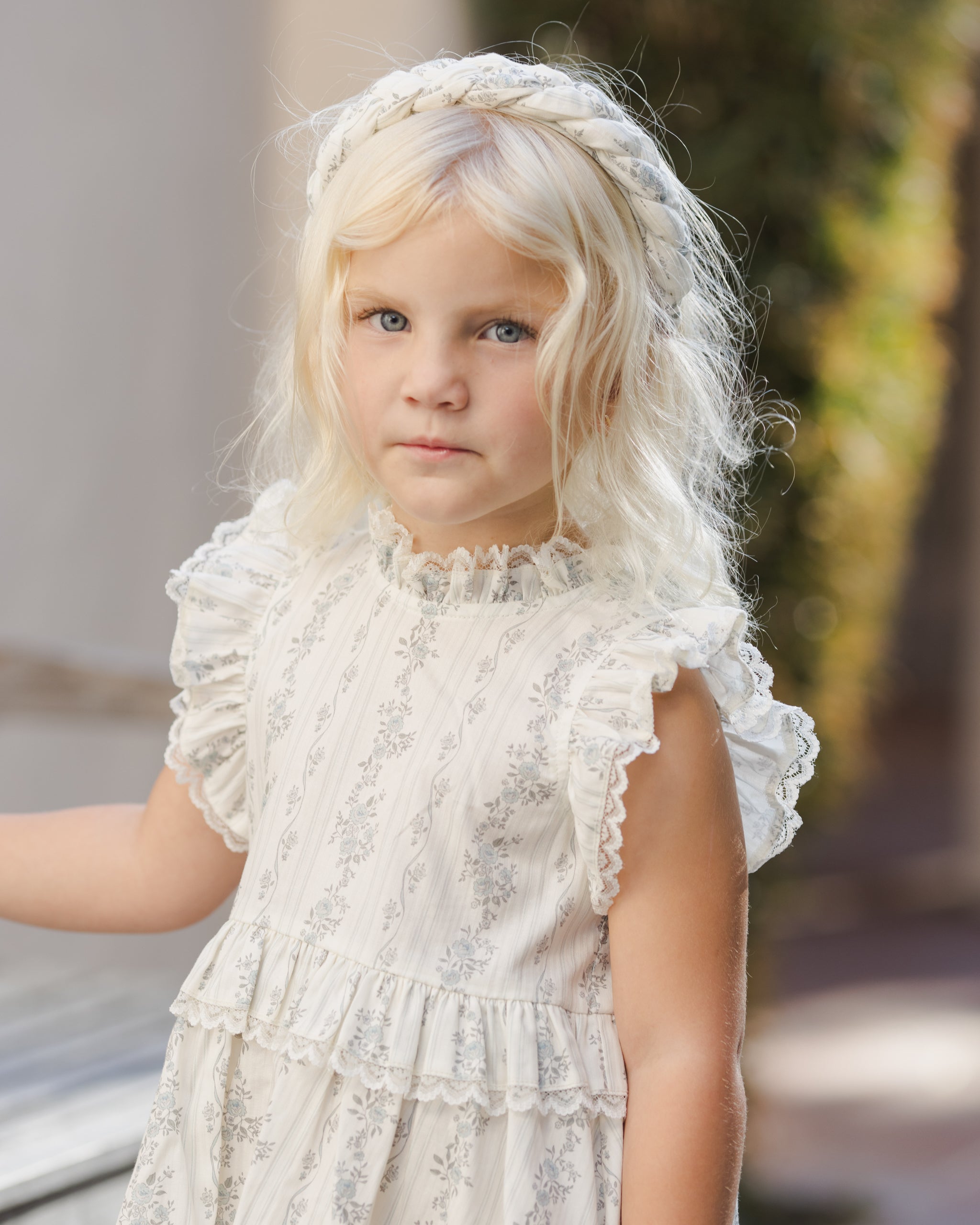 Braided Headband French Floral Stripe - Rylee + Cru | Kids Clothes | Trendy Baby Clothes | Modern Infant Outfits |