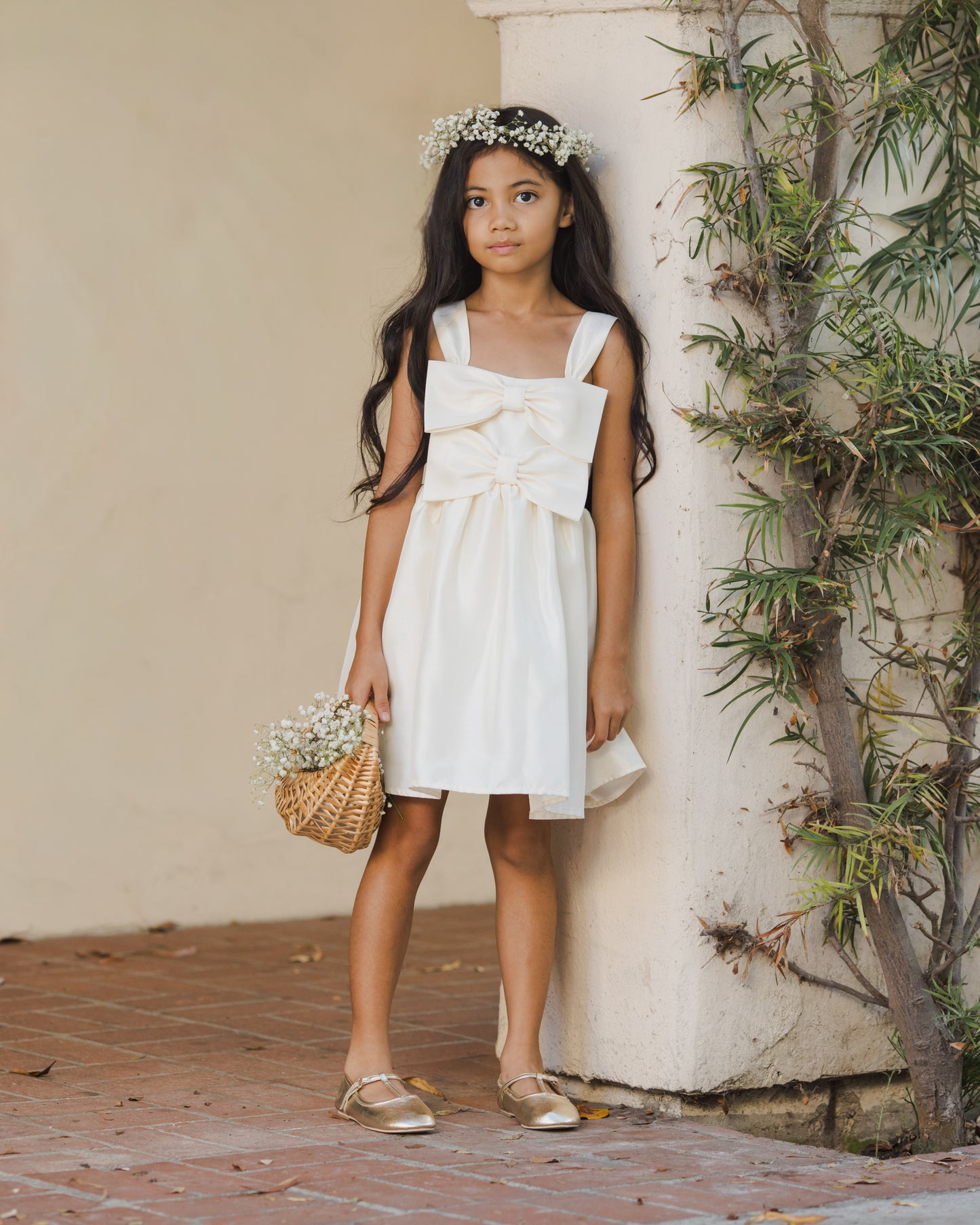 Cindy Dress Ivory - Rylee + Cru | Kids Clothes | Trendy Baby Clothes | Modern Infant Outfits |