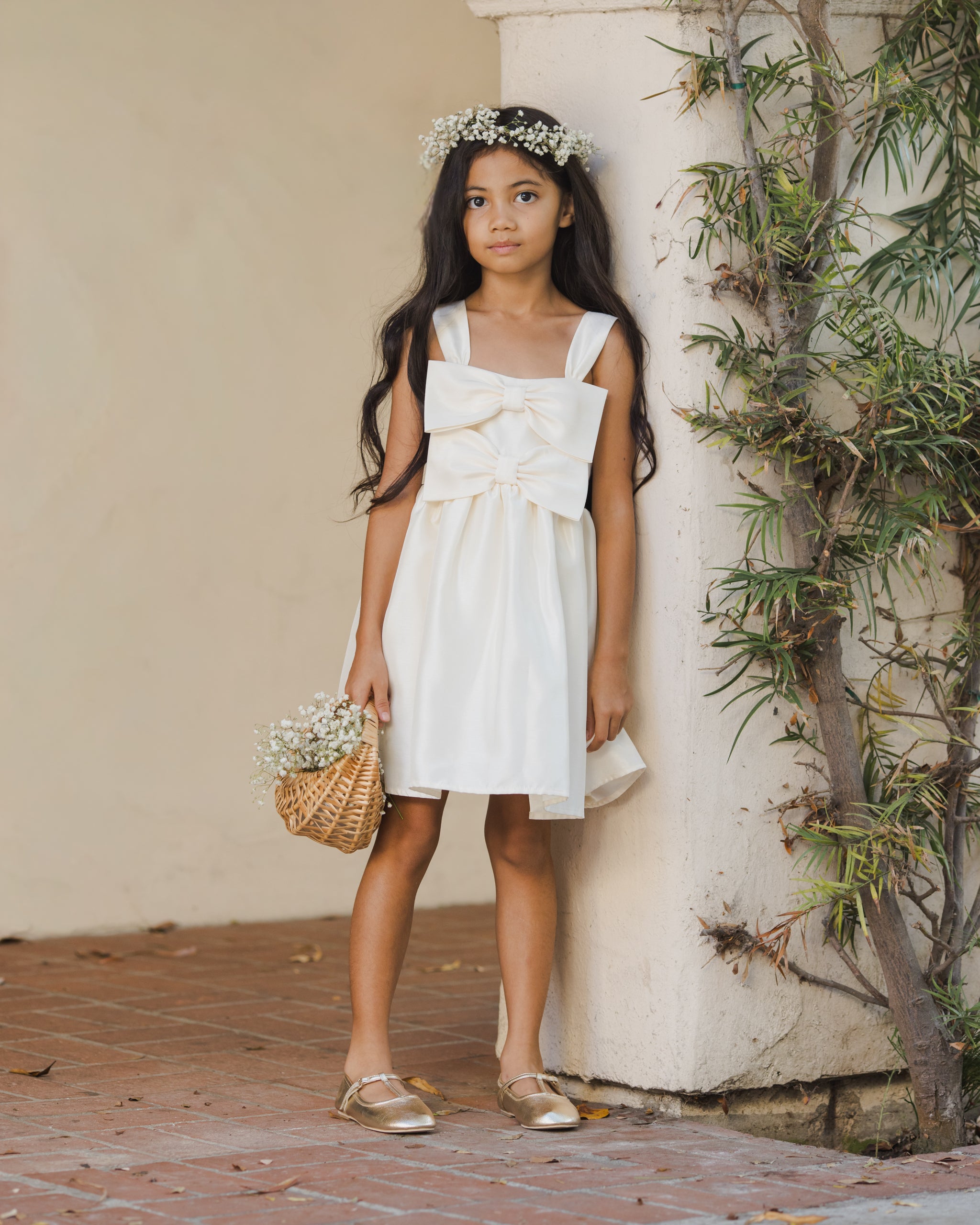 Cindy Dress Ivory - Rylee + Cru | Kids Clothes | Trendy Baby Clothes | Modern Infant Outfits |