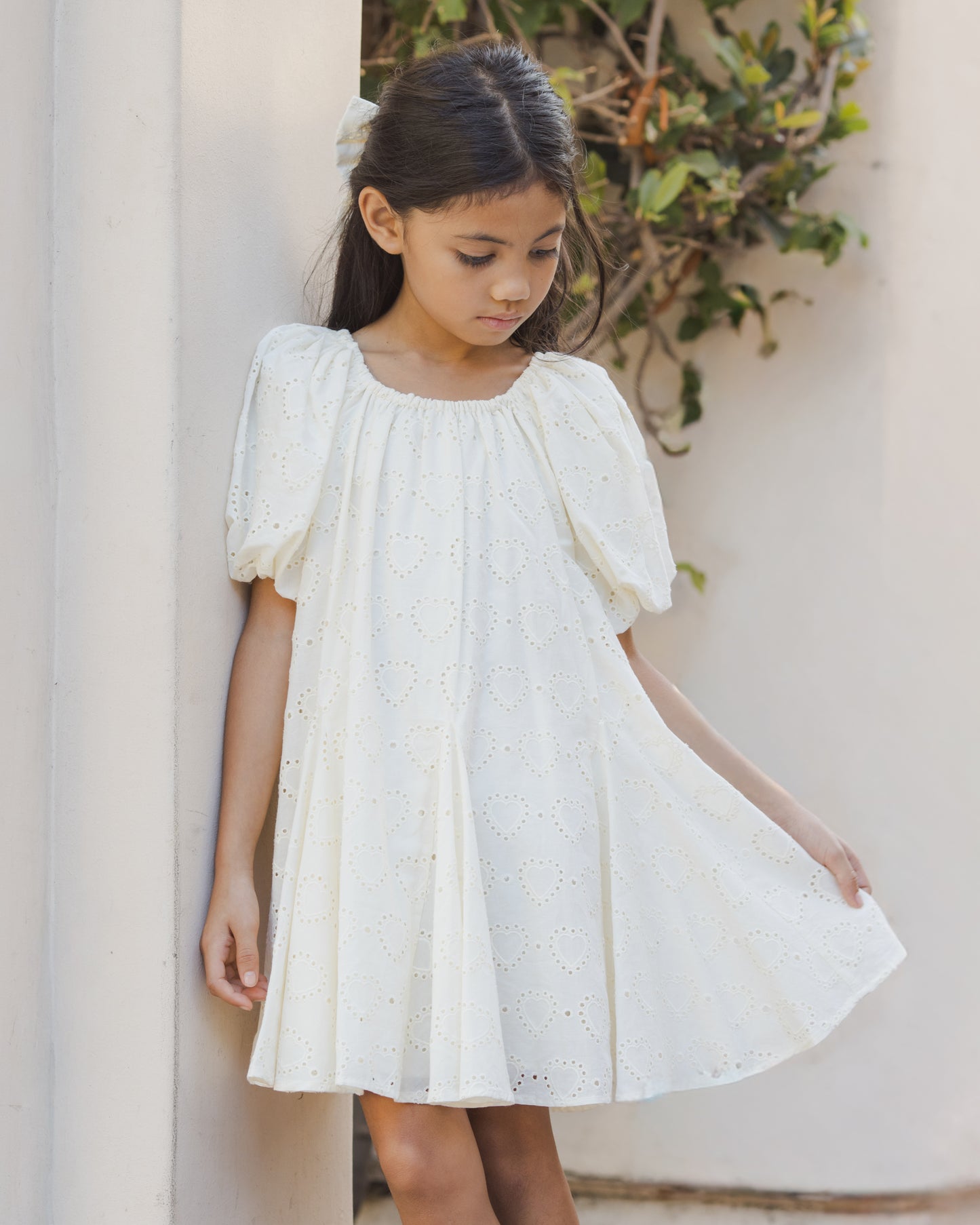Maia Dress Heart Eyelet - Rylee + Cru | Kids Clothes | Trendy Baby Clothes | Modern Infant Outfits |