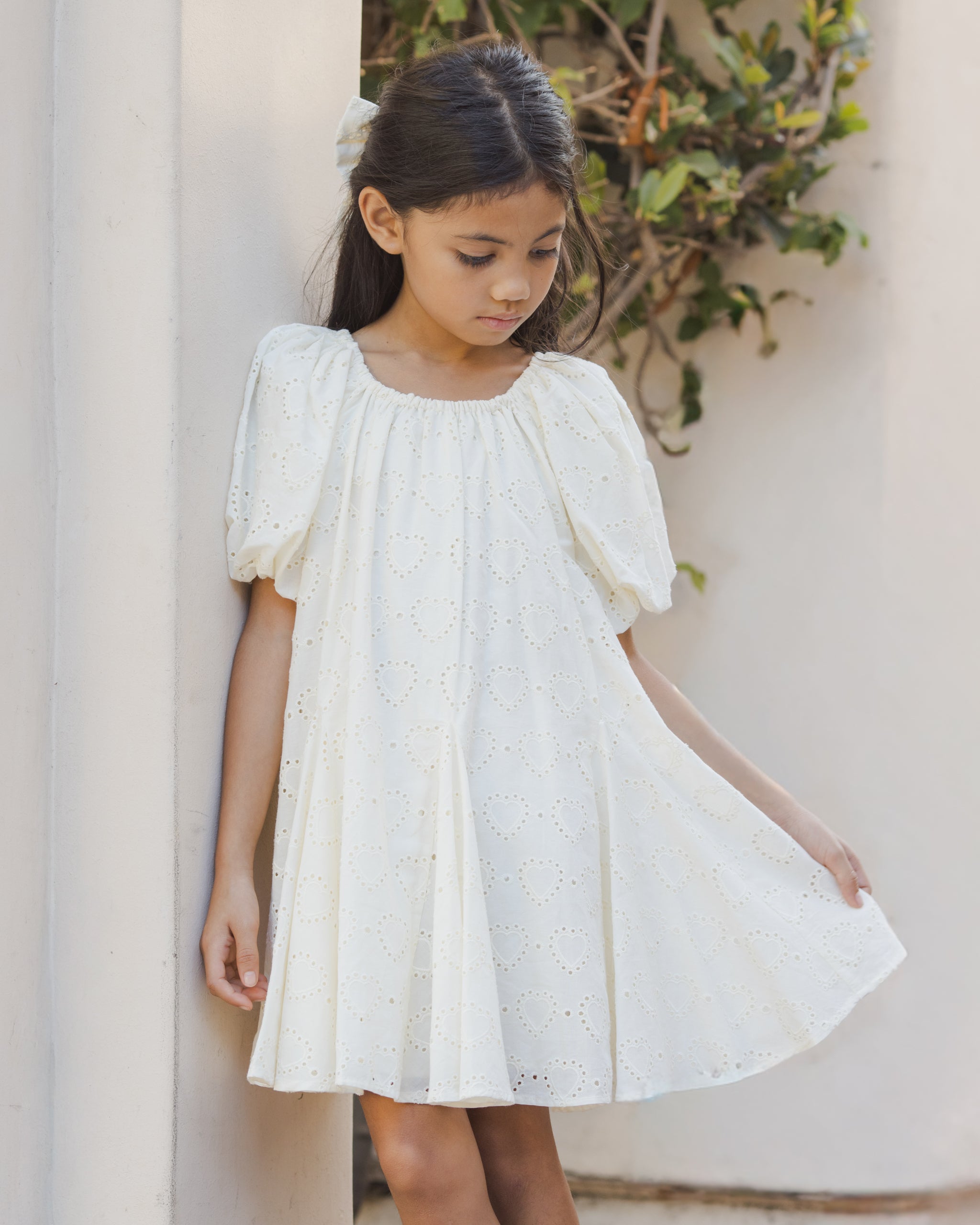 Maia Dress Heart Eyelet - Rylee + Cru | Kids Clothes | Trendy Baby Clothes | Modern Infant Outfits |