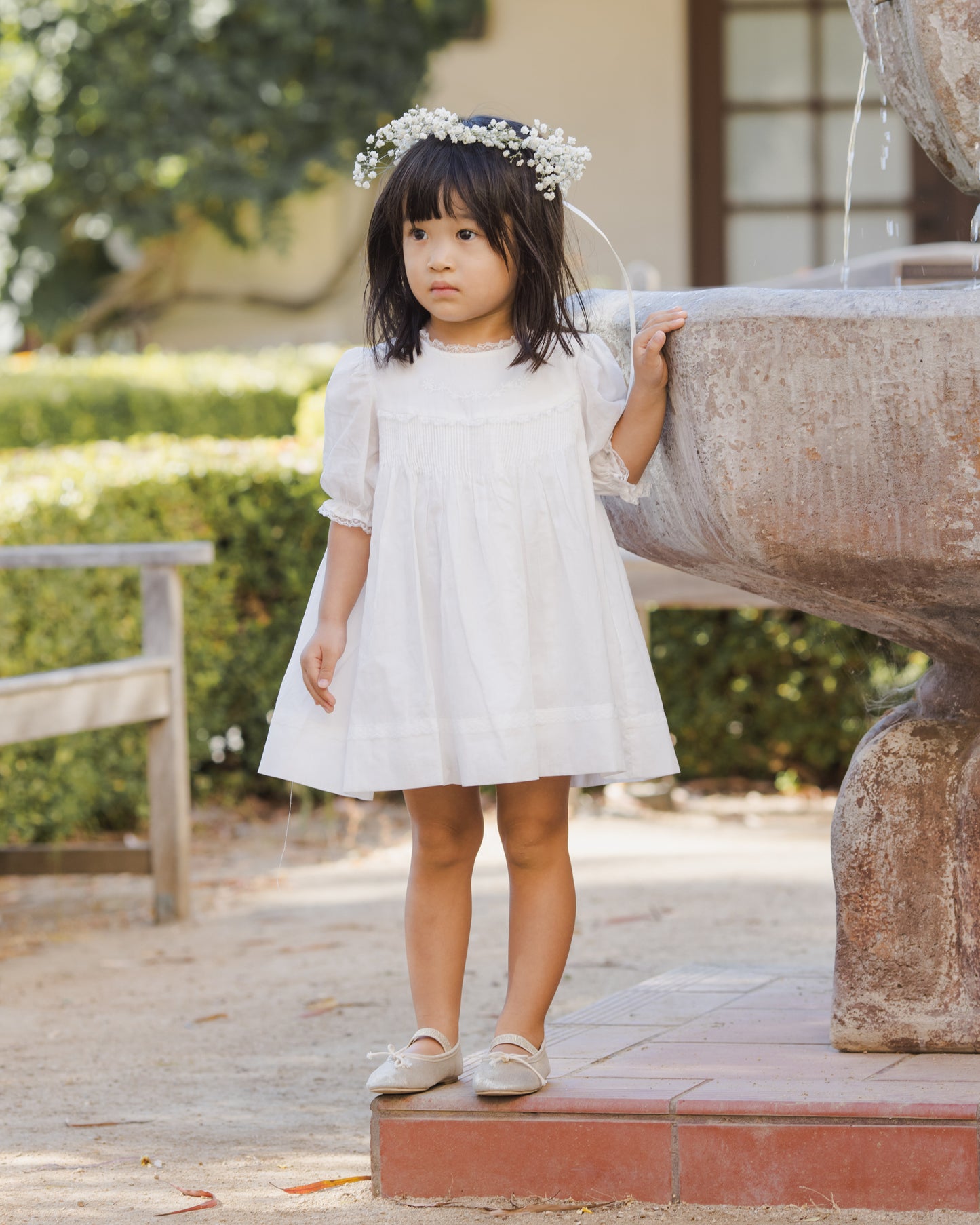 Penelope Dress White - Rylee + Cru | Kids Clothes | Trendy Baby Clothes | Modern Infant Outfits |