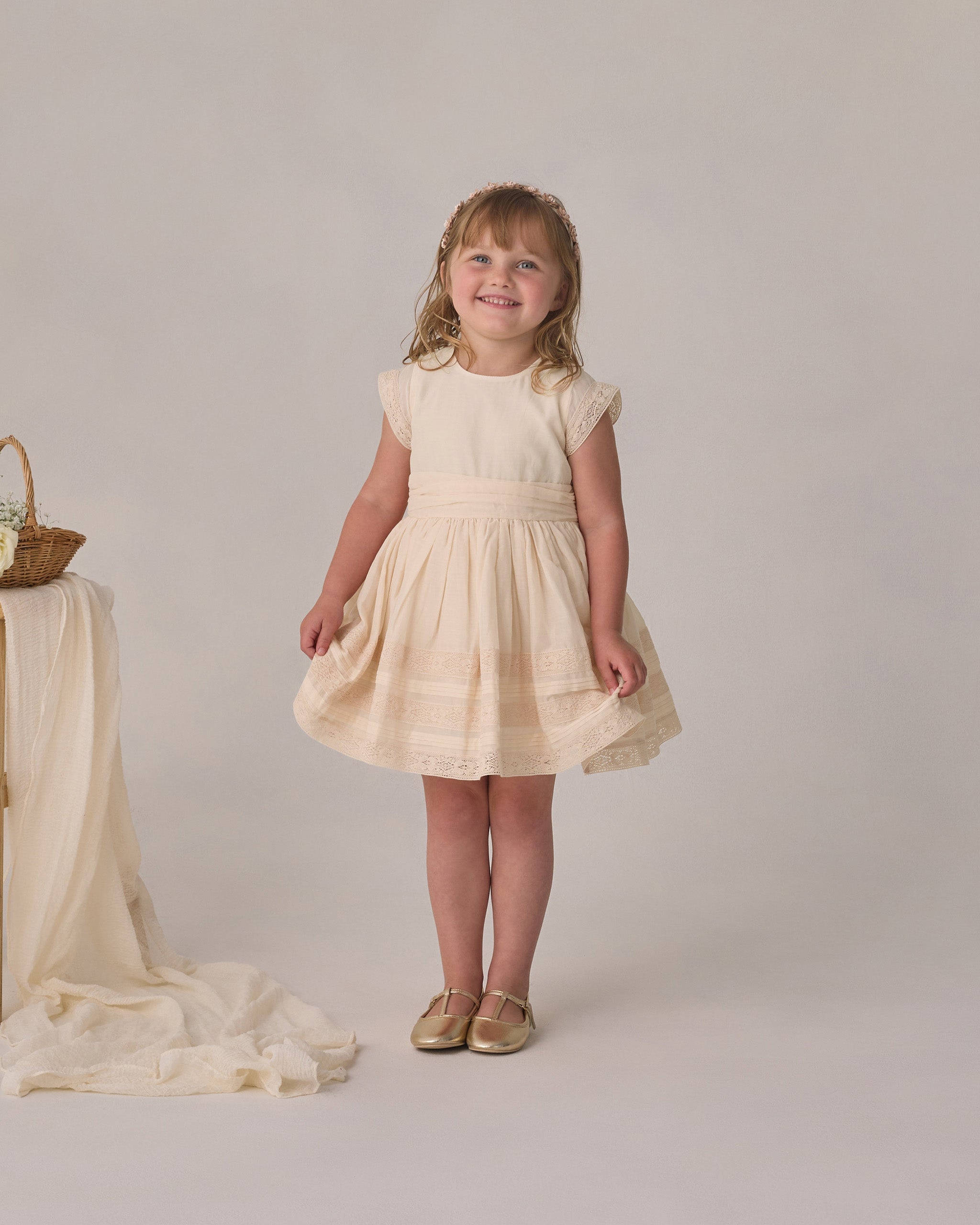 Dahlia Dress Pearl - Rylee + Cru | Kids Clothes | Trendy Baby Clothes | Modern Infant Outfits |