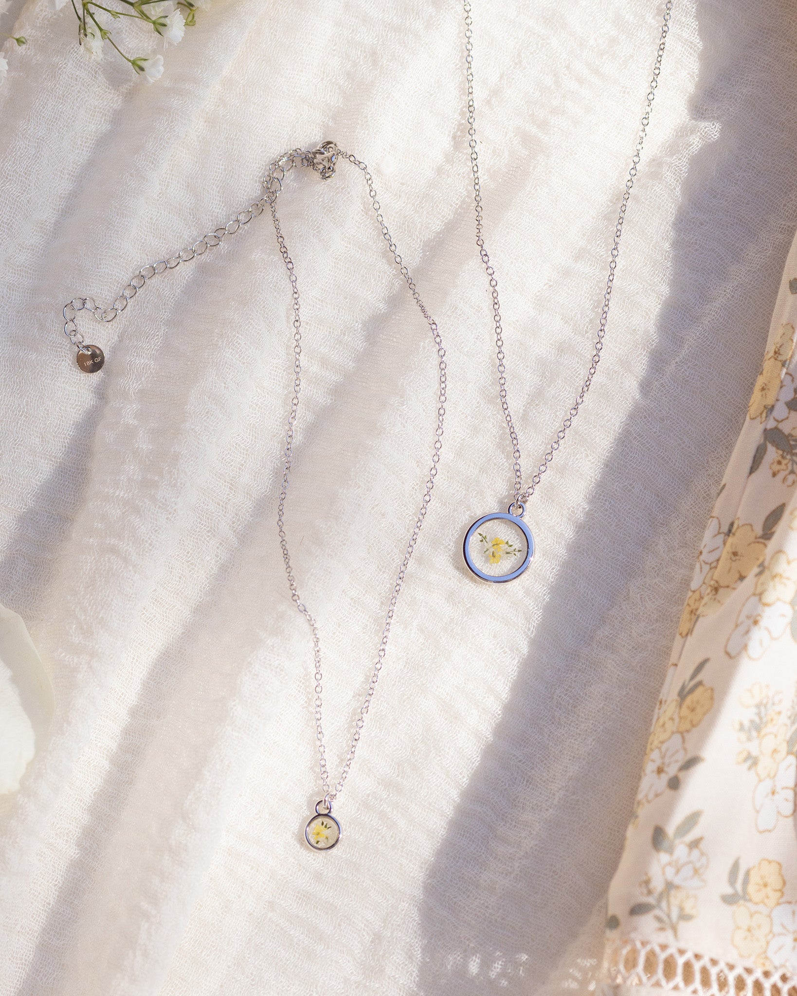 Lemon Meadow Necklace Mama + Mini Bundle White Gold - Rylee + Cru | Kids Clothes | Trendy Baby Clothes | Modern Infant Outfits |
