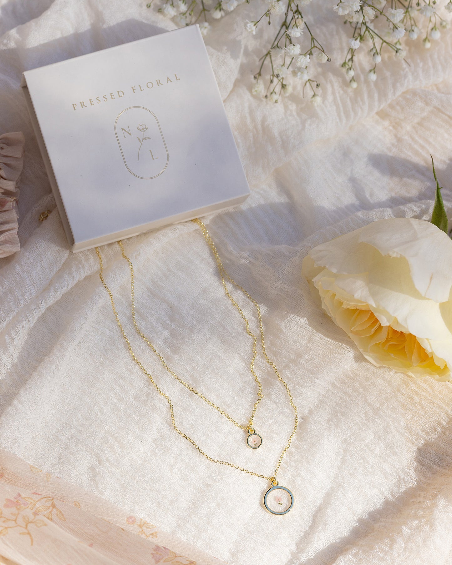Petal Garden Necklace Mama + Mini Bundle Yellow Gold - Rylee + Cru | Kids Clothes | Trendy Baby Clothes | Modern Infant Outfits |