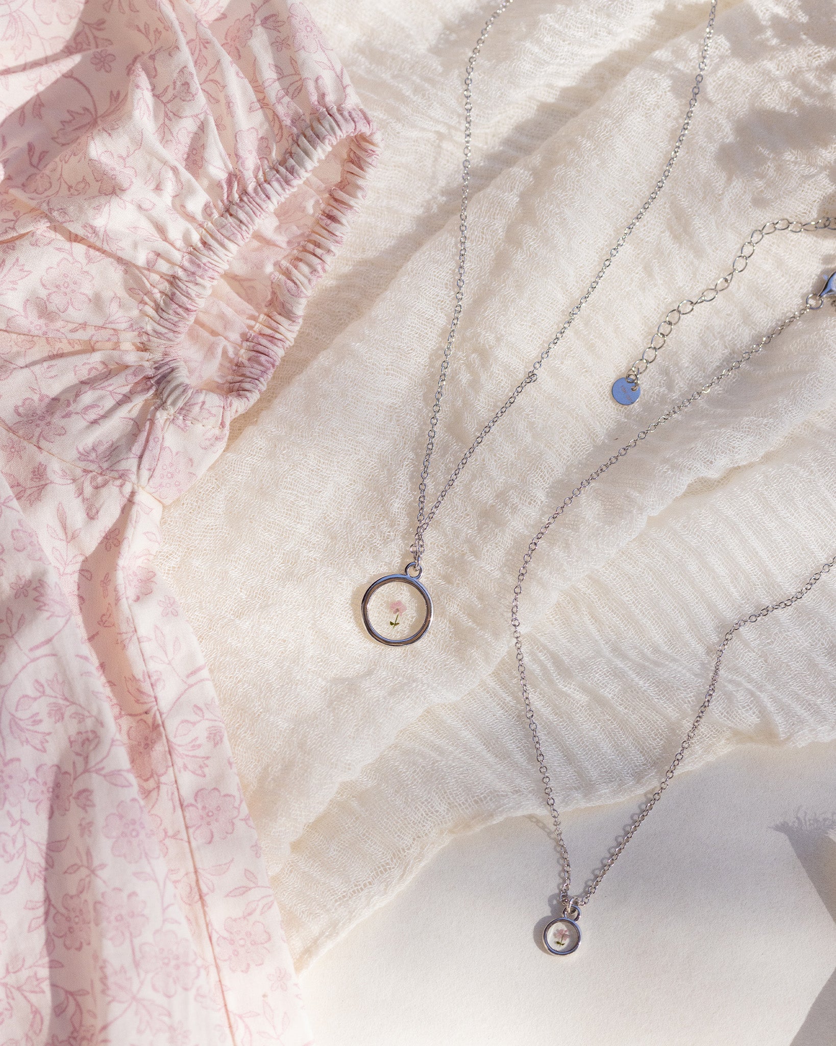 Petal Garden Necklace Mama + Mini Bundle White Gold - Rylee + Cru | Kids Clothes | Trendy Baby Clothes | Modern Infant Outfits |