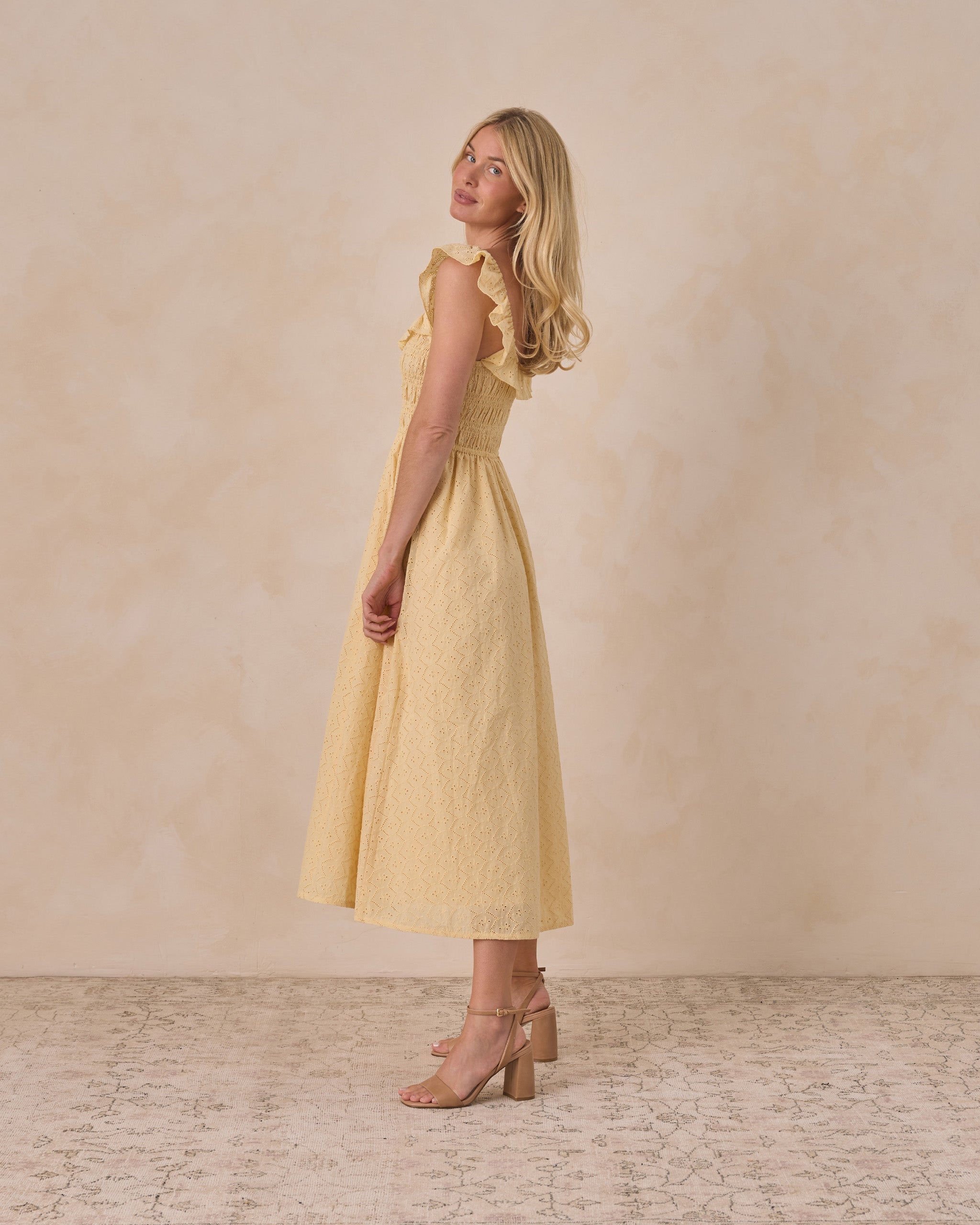 Women's Stella Dress Lemon - Rylee + Cru | Kids Clothes | Trendy Baby Clothes | Modern Infant Outfits |