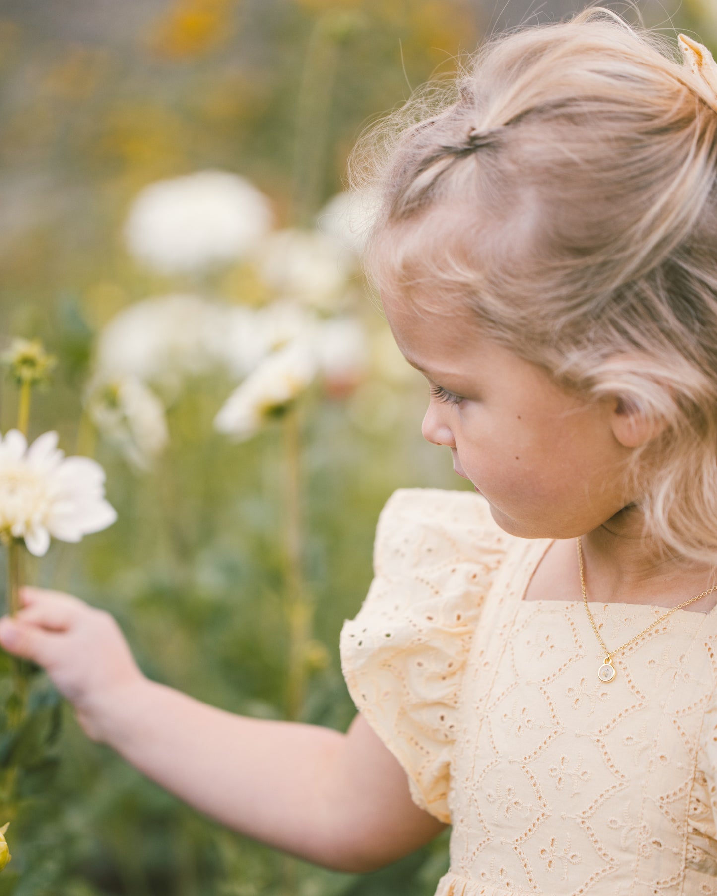 Lemon Meadow Necklace Mini Yellow Gold - Rylee + Cru | Kids Clothes | Trendy Baby Clothes | Modern Infant Outfits |