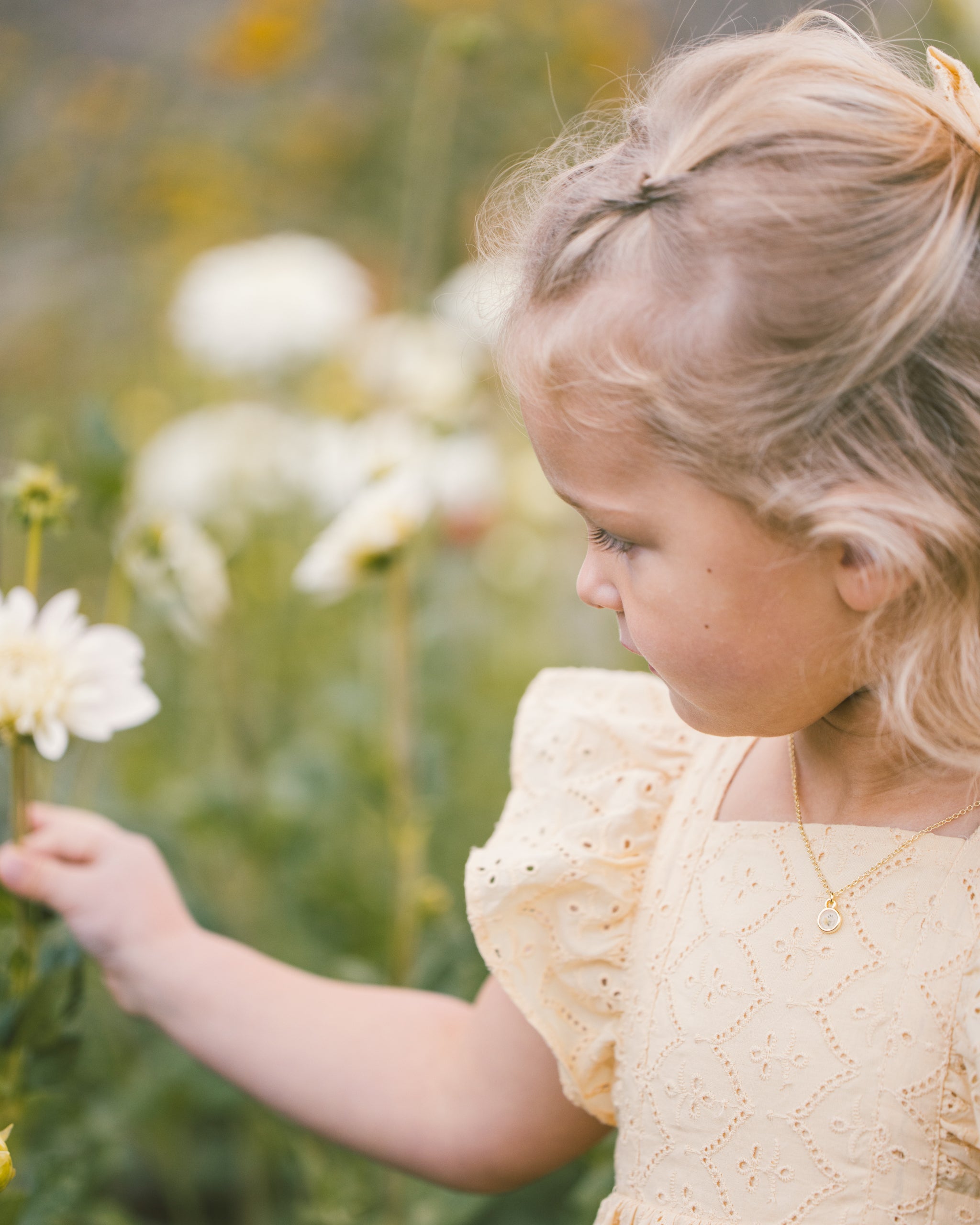 Lemon Meadow Necklace Mini Yellow Gold - Rylee + Cru | Kids Clothes | Trendy Baby Clothes | Modern Infant Outfits |