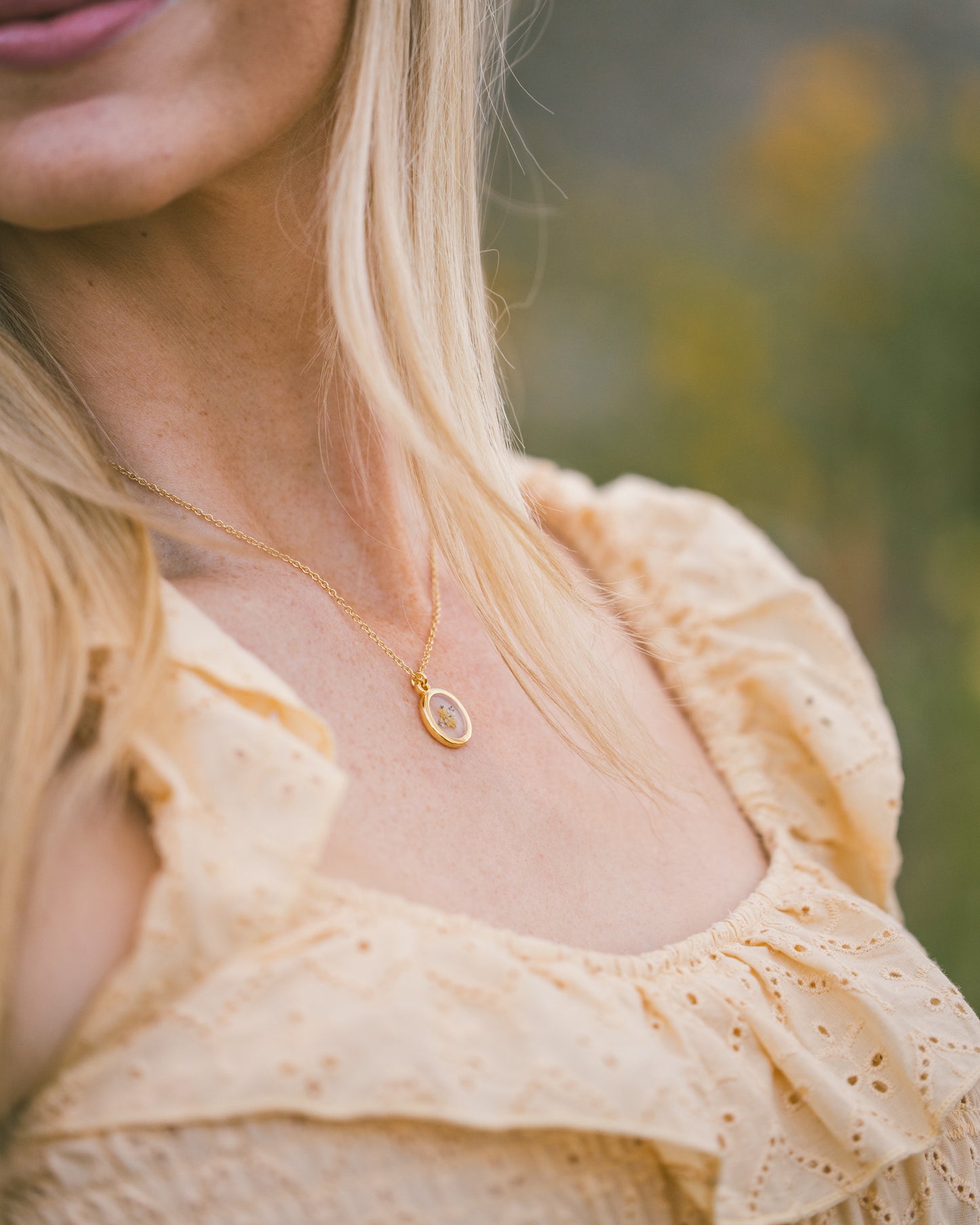 Lemon Meadow Necklace Mama Yellow Gold - Rylee + Cru | Kids Clothes | Trendy Baby Clothes | Modern Infant Outfits |
