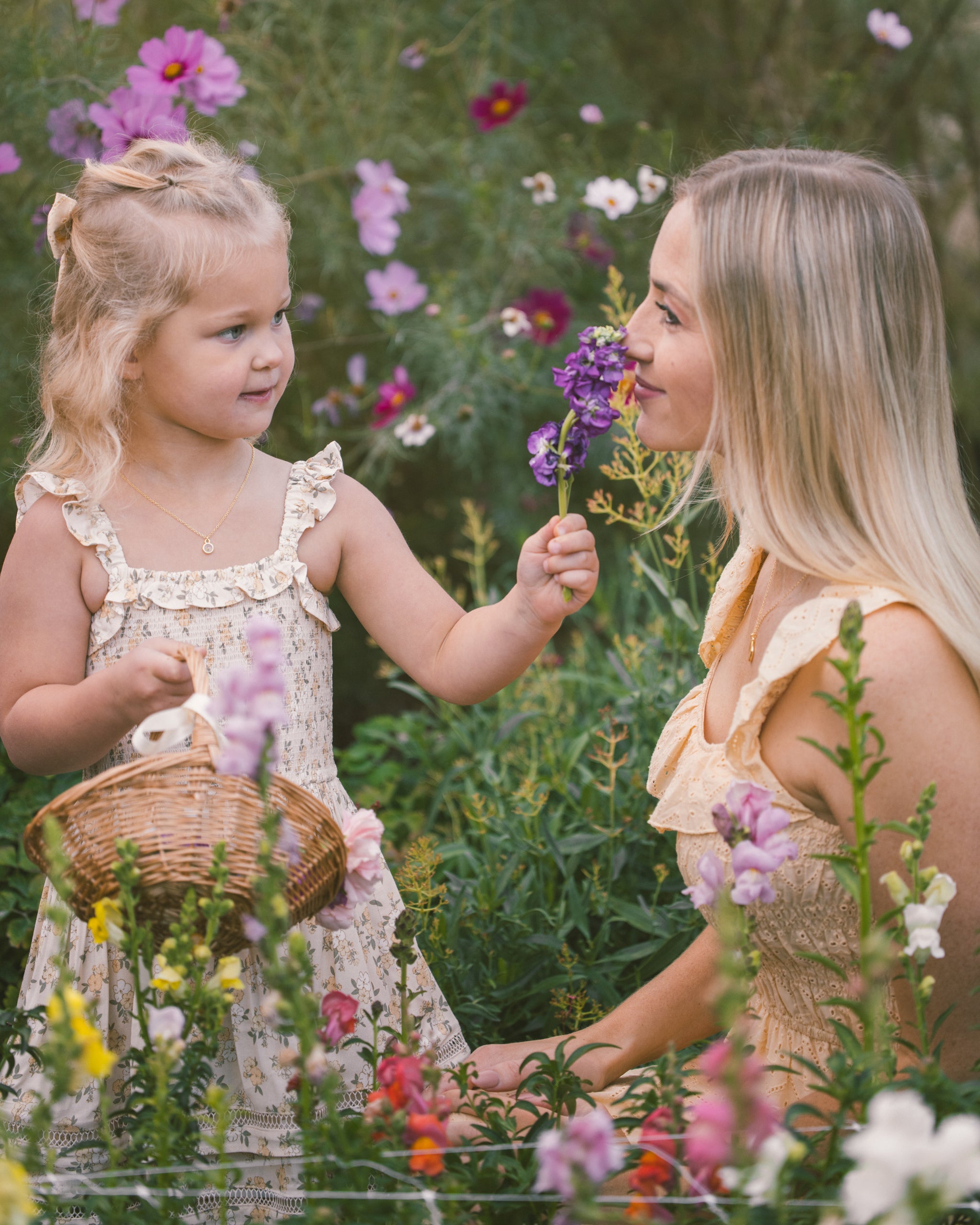 Lemon Meadow Necklace Mama + Mini Bundle Yellow Gold - Rylee + Cru | Kids Clothes | Trendy Baby Clothes | Modern Infant Outfits |