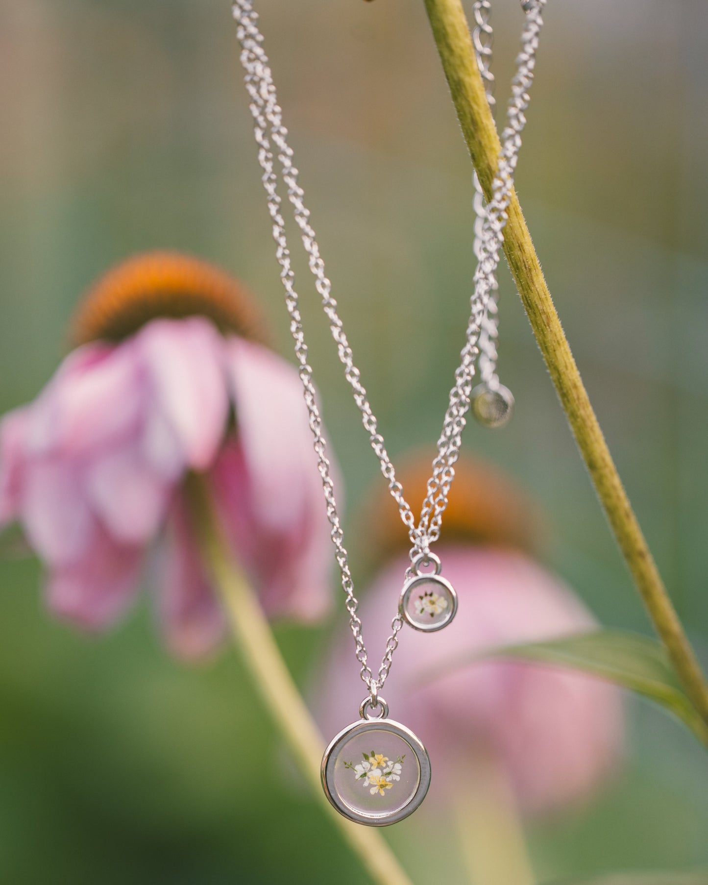 Lemon Meadow Necklace Mama + Mini Bundle White Gold - Rylee + Cru | Kids Clothes | Trendy Baby Clothes | Modern Infant Outfits |