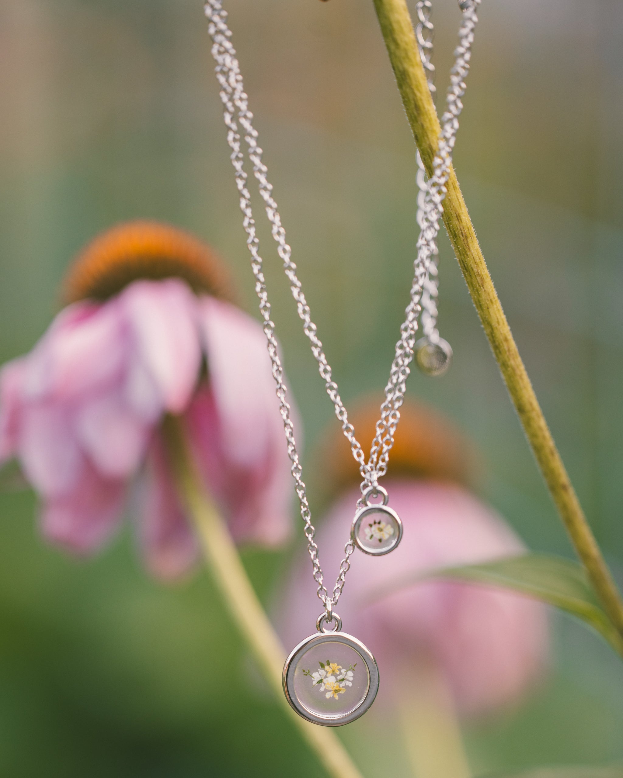 Lemon Meadow Necklace Mama + Mini Bundle White Gold - Rylee + Cru | Kids Clothes | Trendy Baby Clothes | Modern Infant Outfits |
