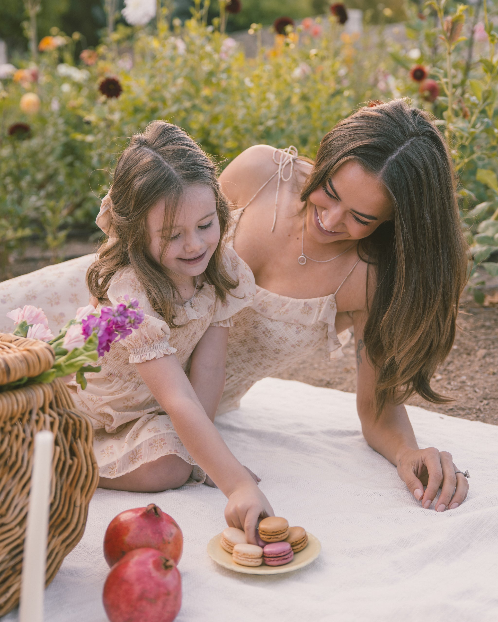 Petal Garden Necklace Mama White Gold - Rylee + Cru | Kids Clothes | Trendy Baby Clothes | Modern Infant Outfits |