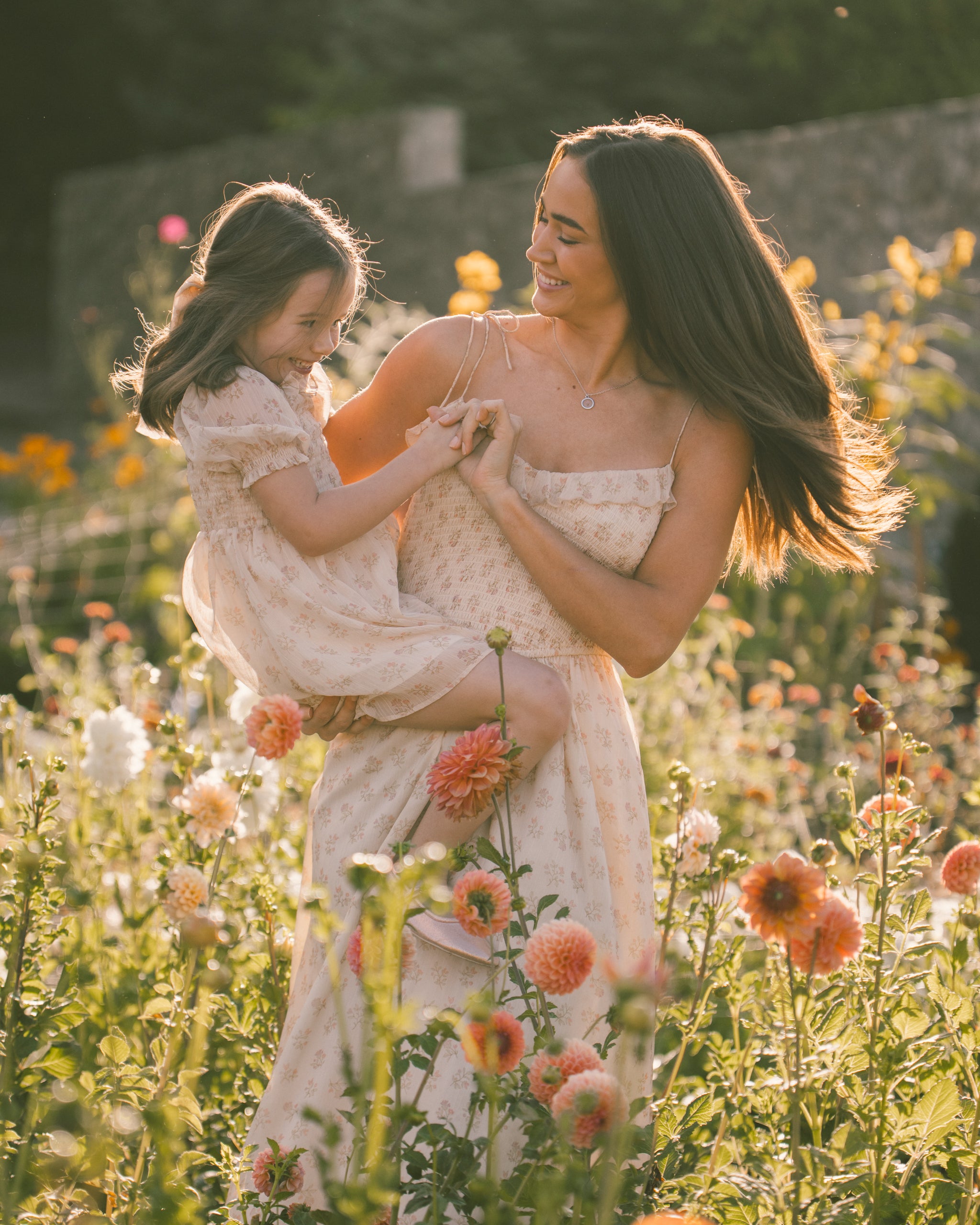 Petal Garden Necklace Mama + Mini Bundle White Gold - Rylee + Cru | Kids Clothes | Trendy Baby Clothes | Modern Infant Outfits |
