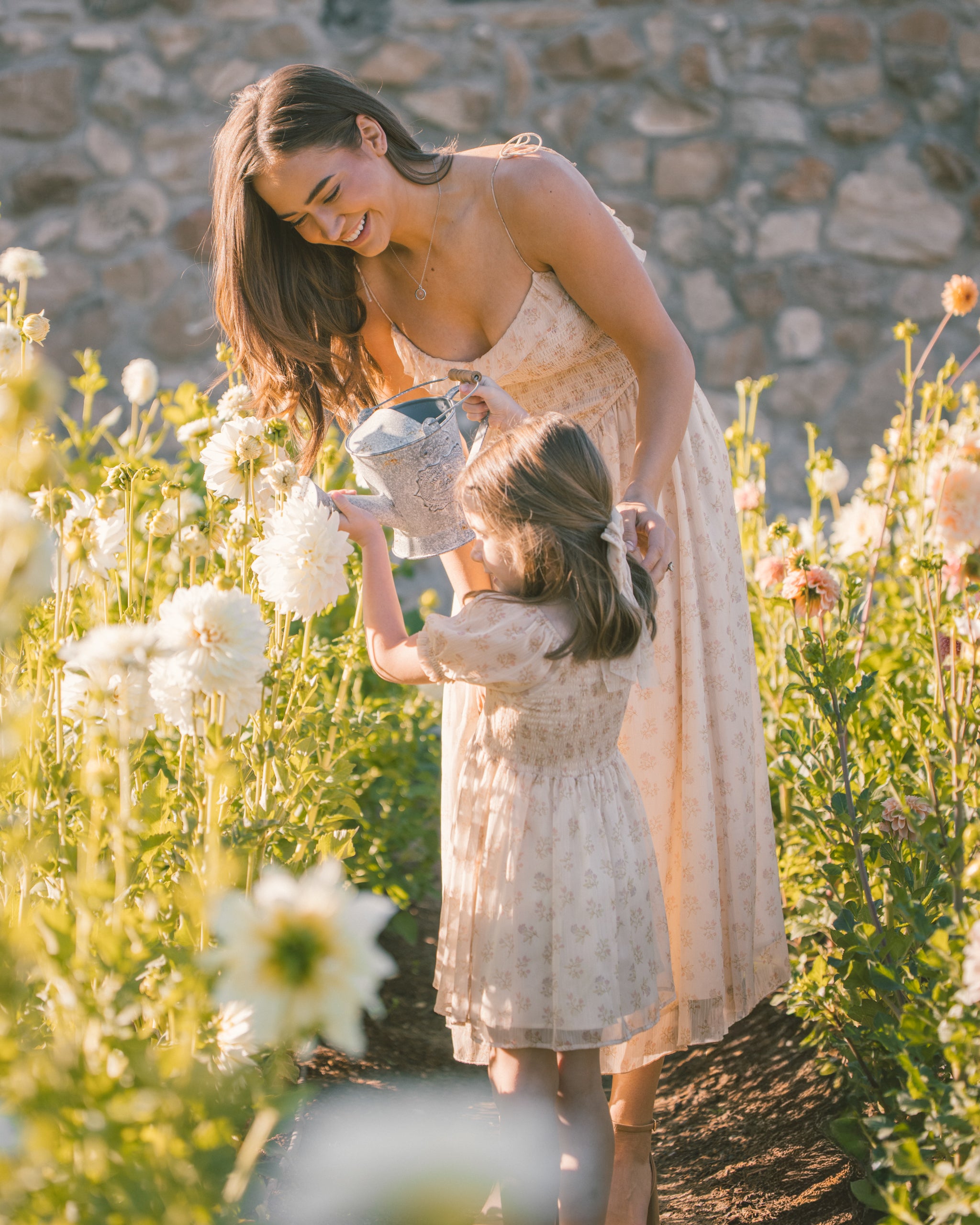 Petal Garden Necklace Mama White Gold - Rylee + Cru | Kids Clothes | Trendy Baby Clothes | Modern Infant Outfits |