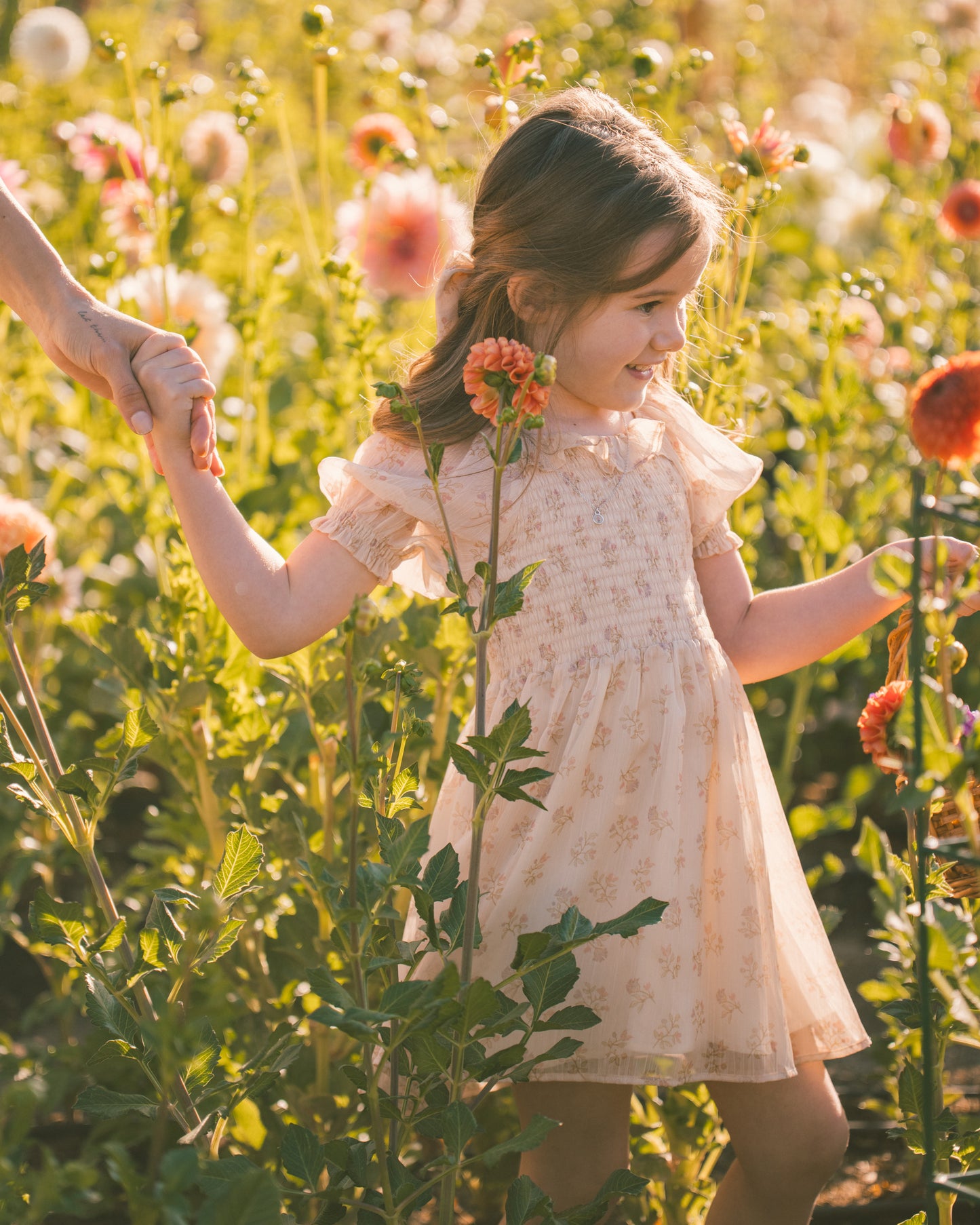 Petal Garden Necklace Mini White Gold - Rylee + Cru | Kids Clothes | Trendy Baby Clothes | Modern Infant Outfits |