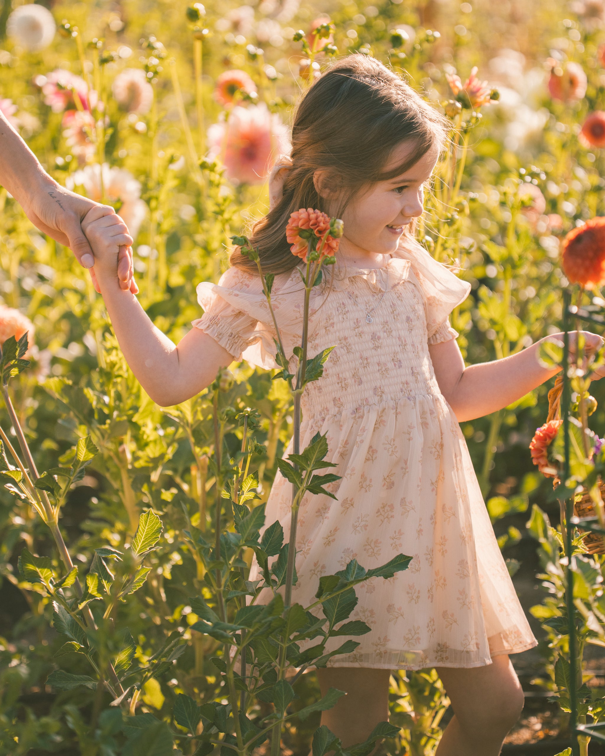 Petal Garden Necklace Mini White Gold - Rylee + Cru | Kids Clothes | Trendy Baby Clothes | Modern Infant Outfits |
