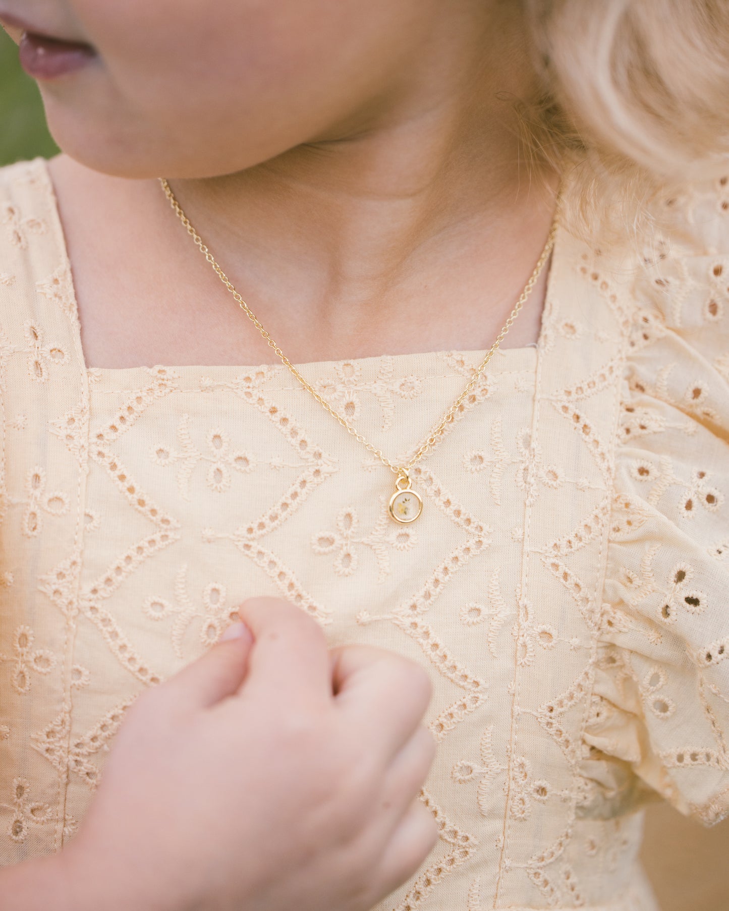 Lemon Meadow Necklace Mini Yellow Gold - Rylee + Cru | Kids Clothes | Trendy Baby Clothes | Modern Infant Outfits |
