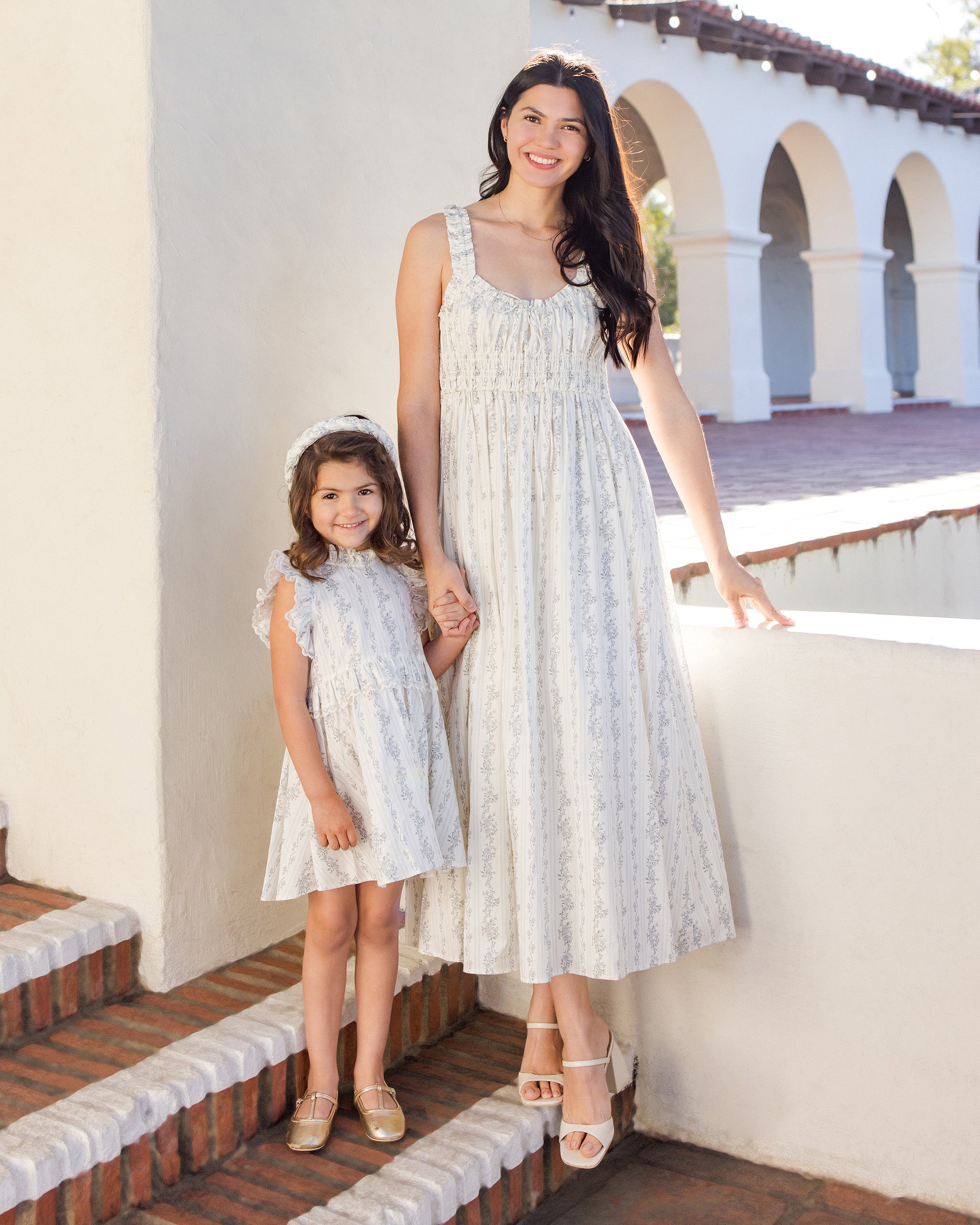 Alice Dress French Floral Stripe – Noralee
