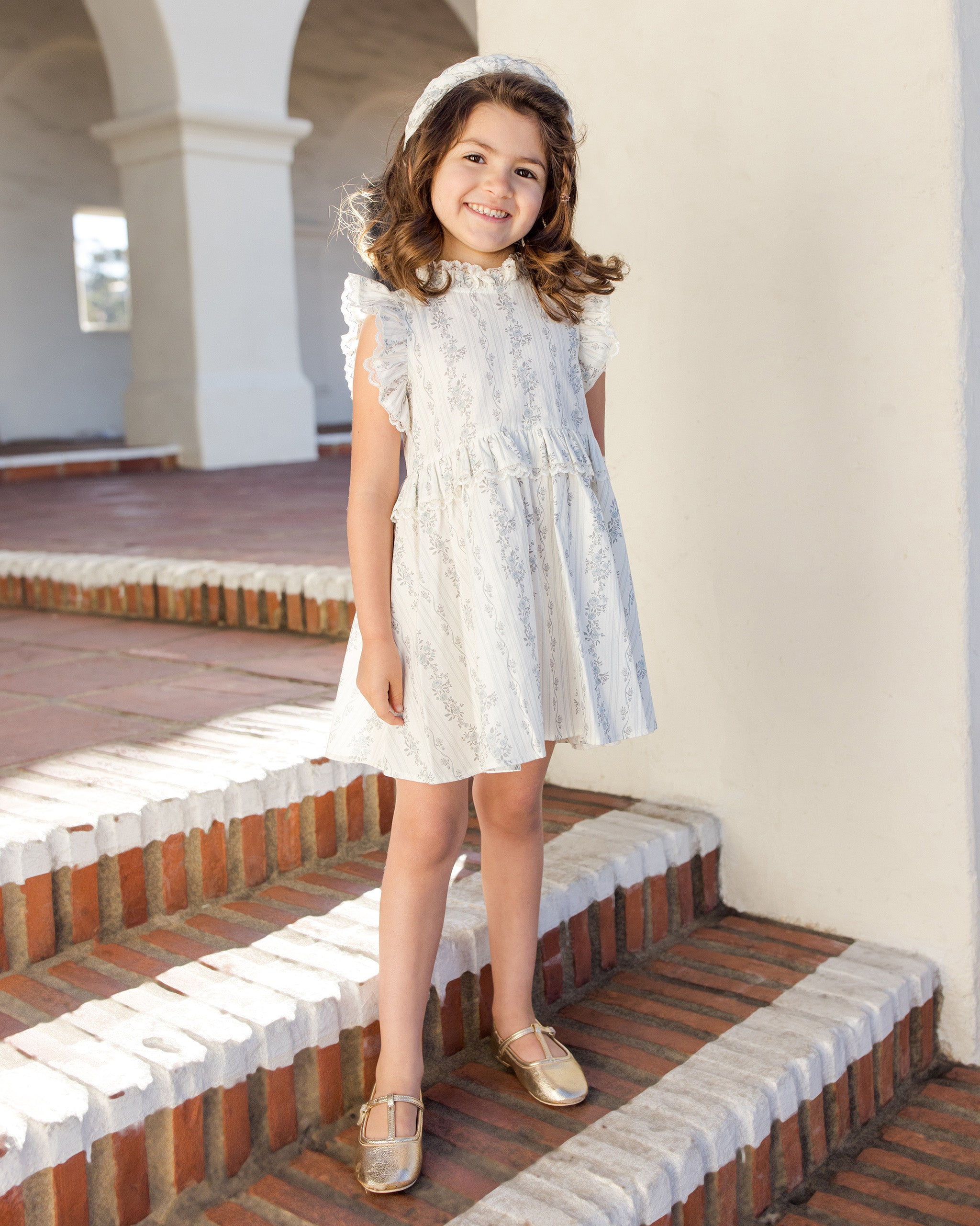 Alice Dress French Floral Stripe - Rylee + Cru | Kids Clothes | Trendy Baby Clothes | Modern Infant Outfits |