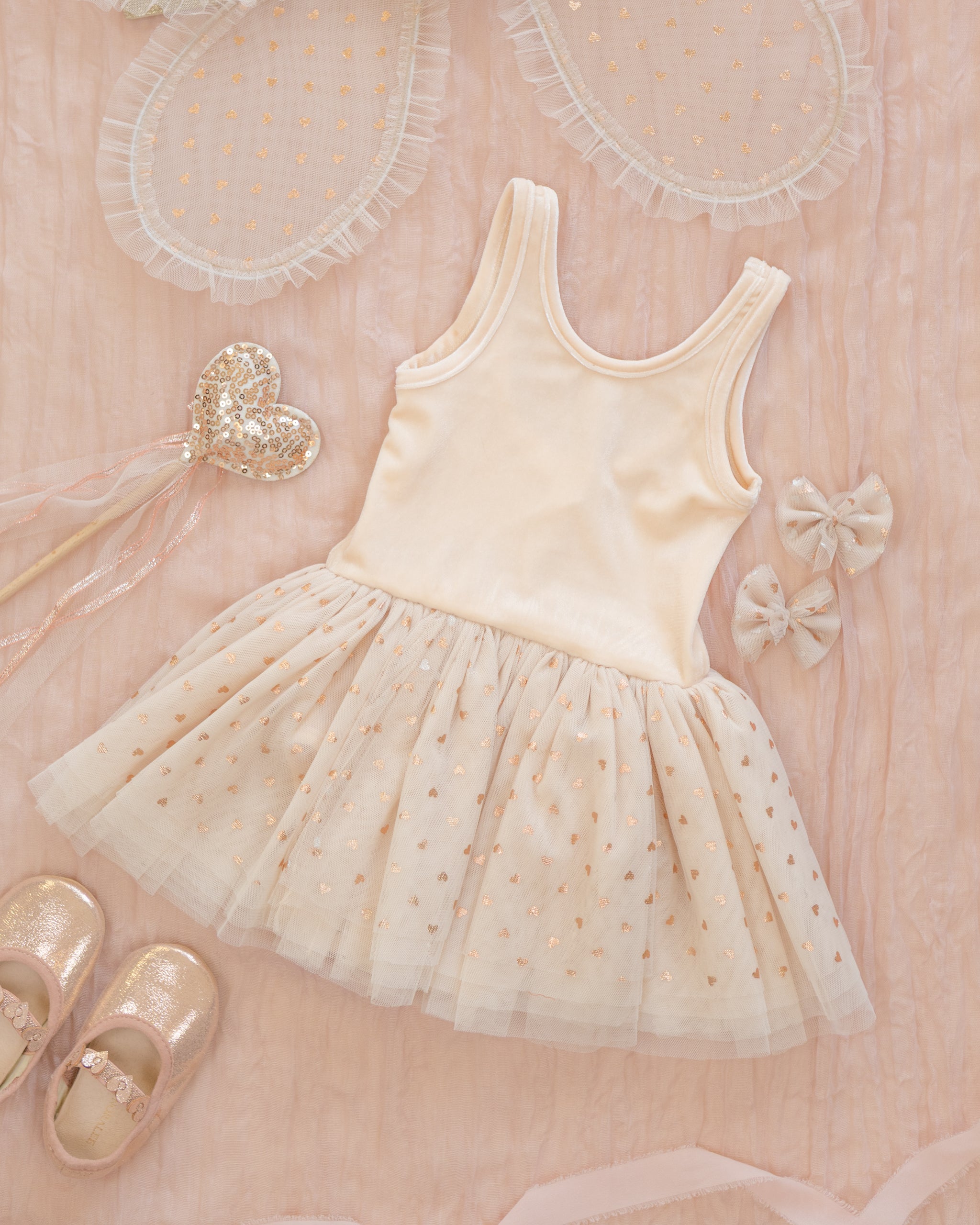 Flutter Tulle Clips Rose Gold Hearts Noralee Flutter Tulle Clips Rose Gold Hearts Noralee