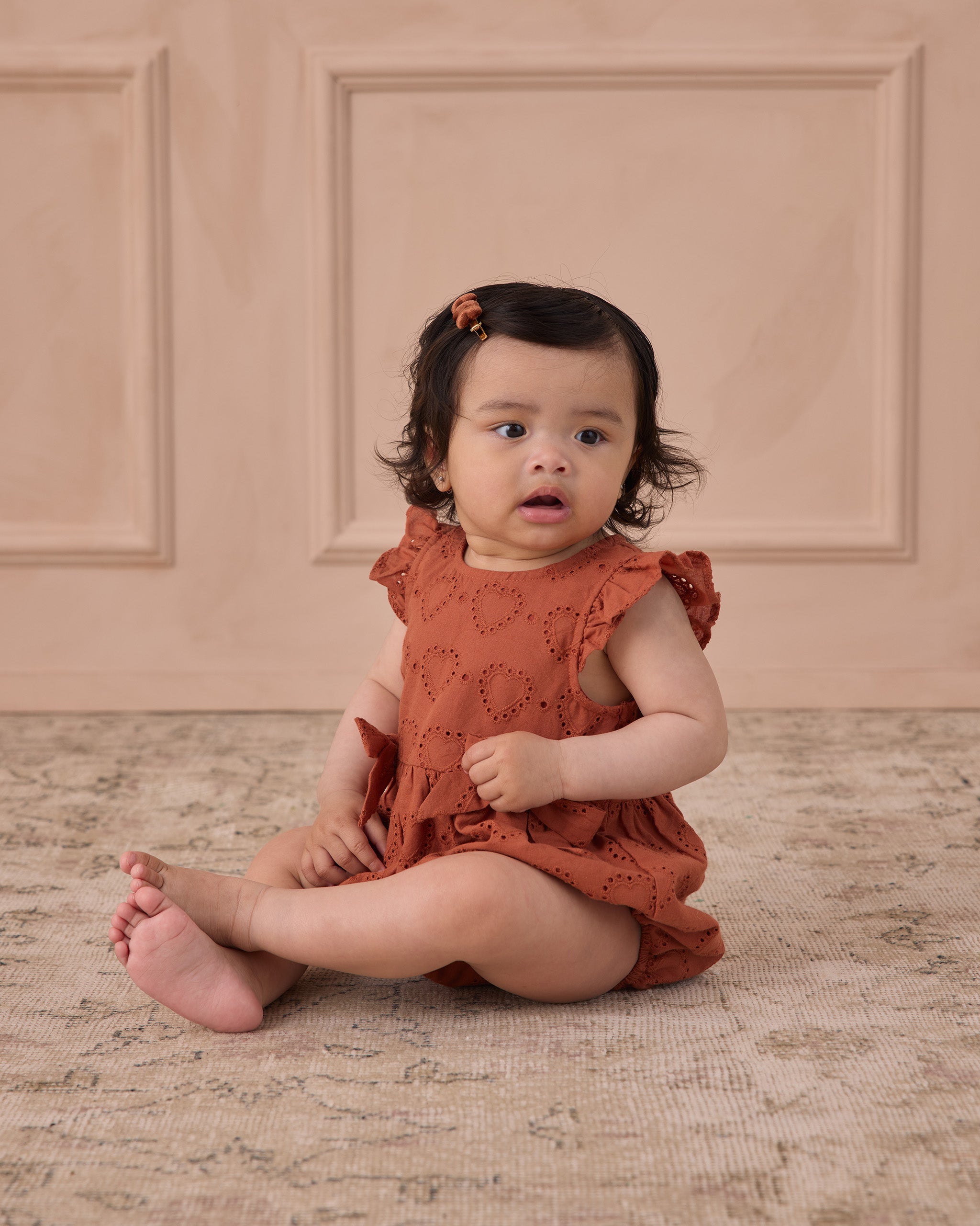 天鹅绒心形夹|红色的