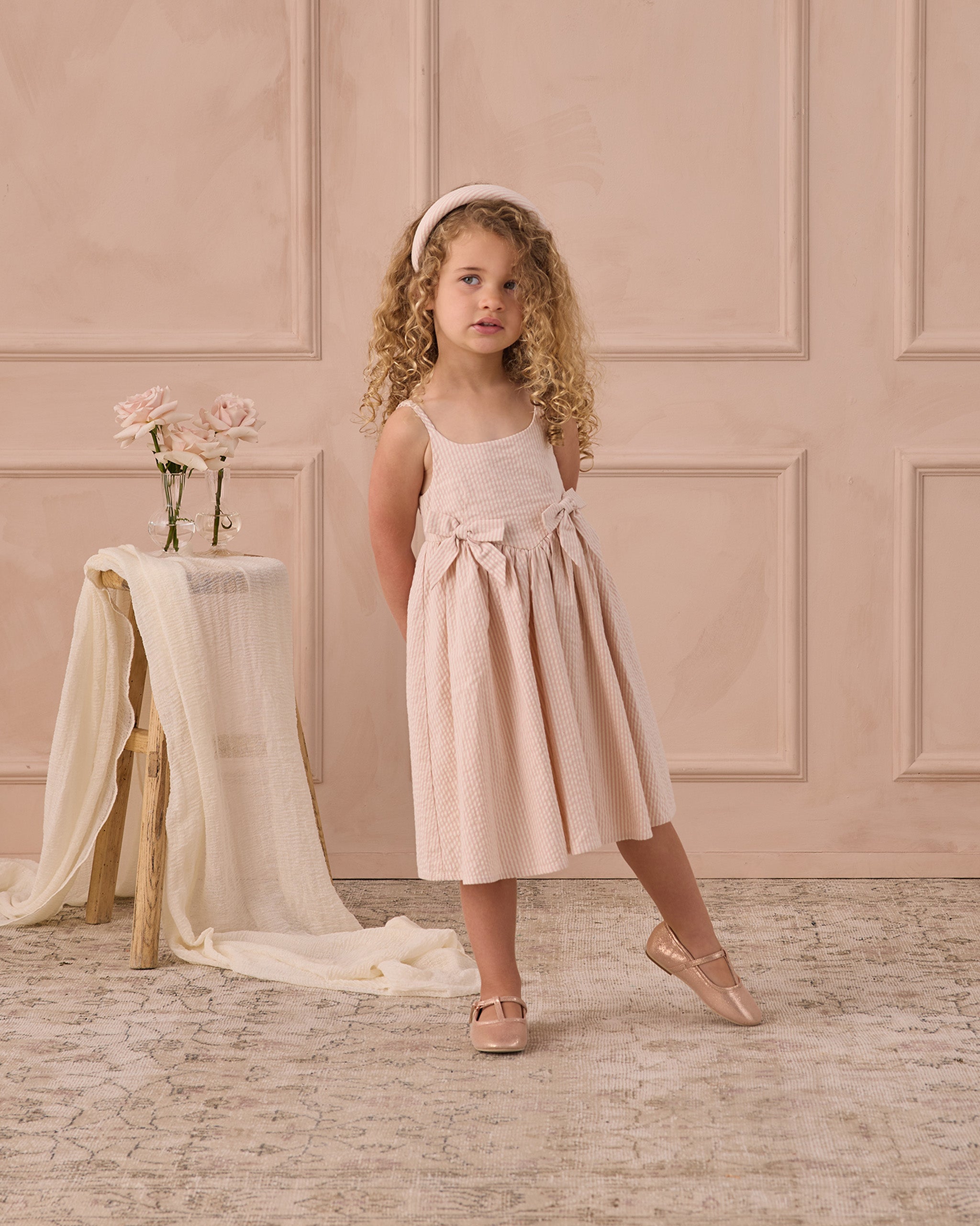 T-Strap Ballet Flats | Pink Shimmer