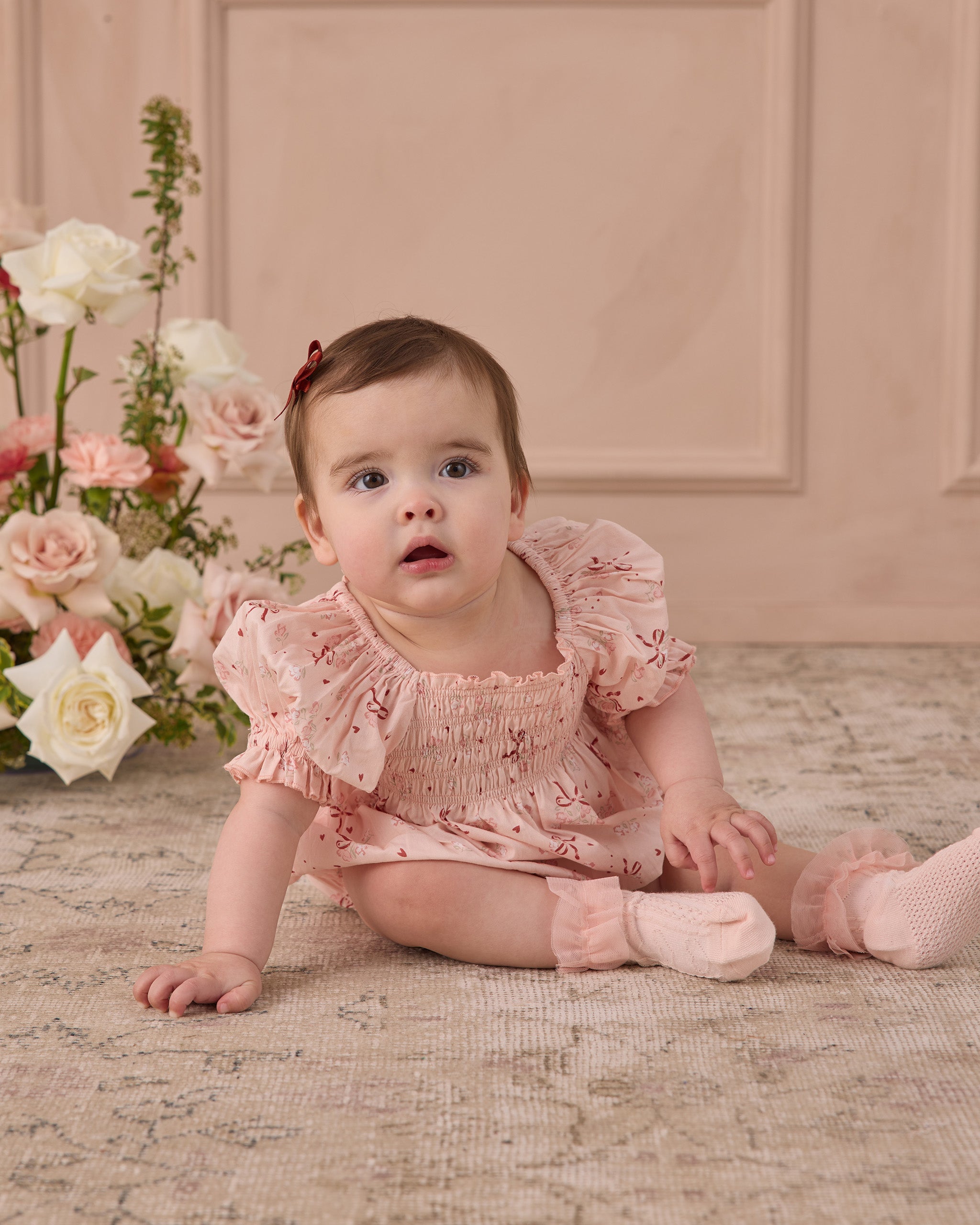 Ruffle Socks | Ivory, Blush