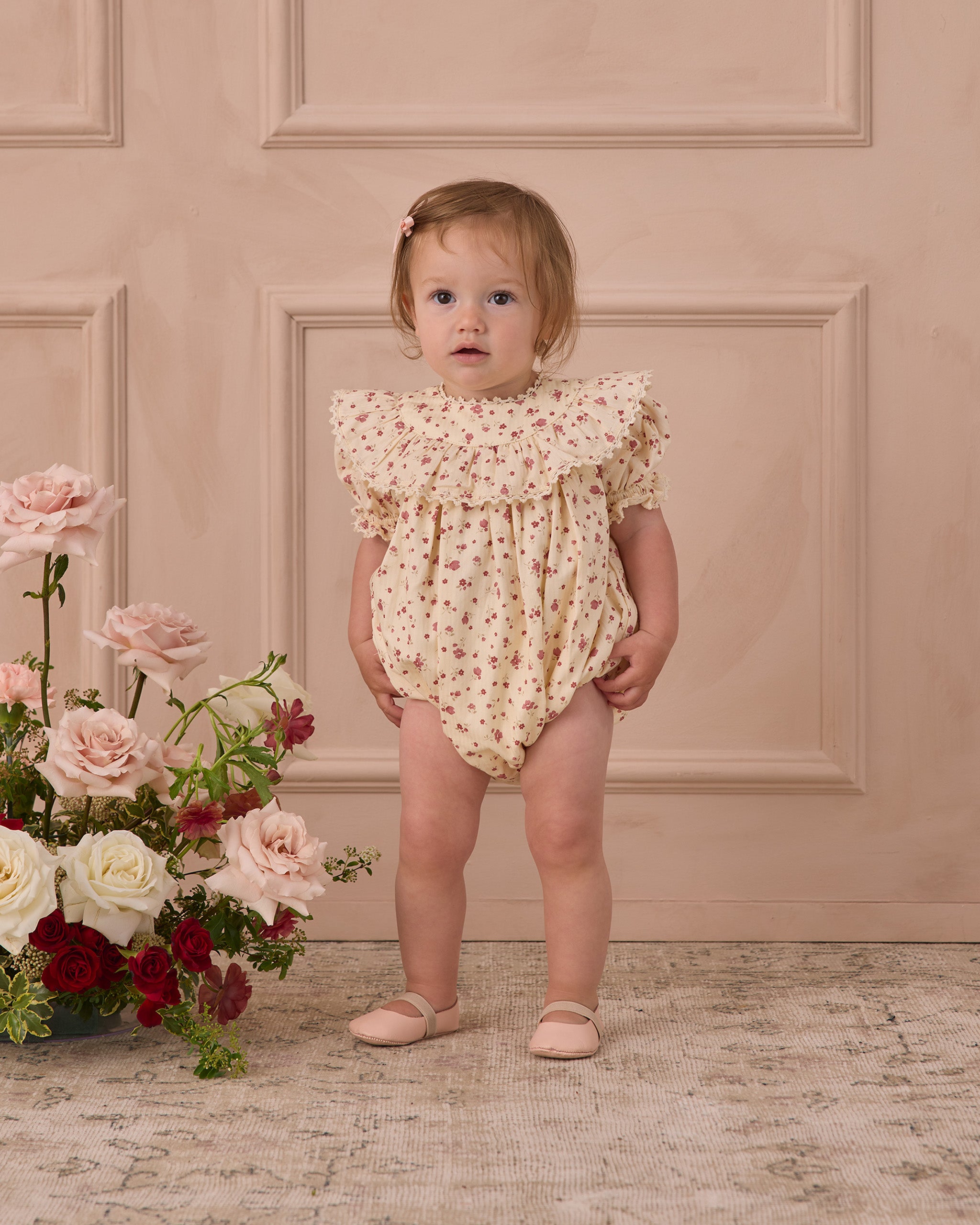 トップス the virgins original flower romper Eva Romper Red Floral – Noralee