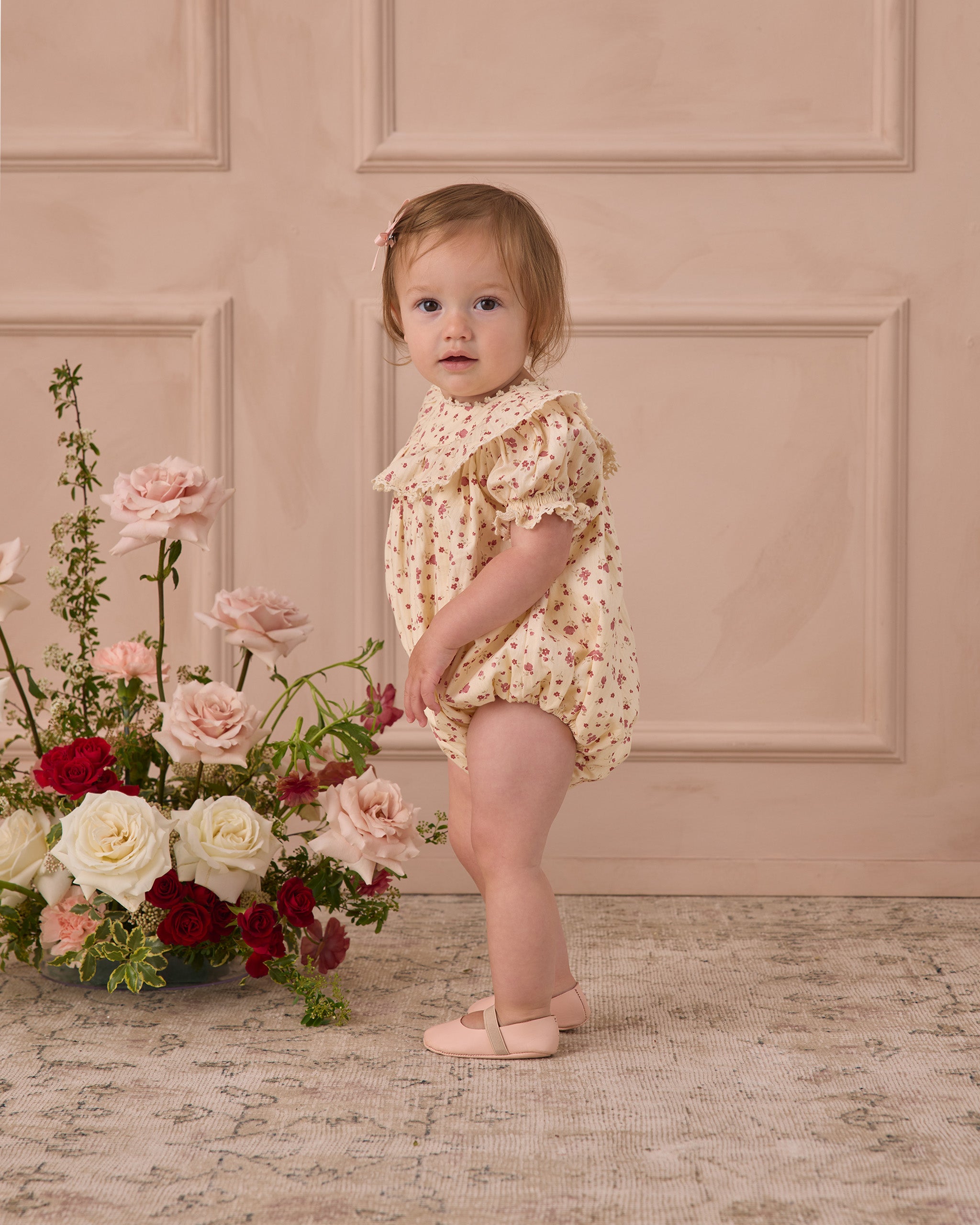 Eva Romper Red Floral – Noralee