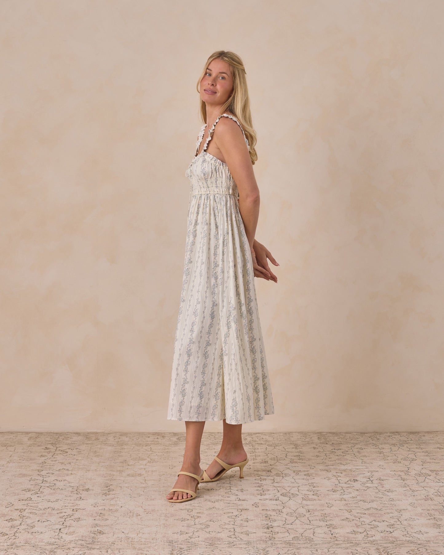 Women's Jane Dress French Floral Stripe - Rylee + Cru | Kids Clothes | Trendy Baby Clothes | Modern Infant Outfits |