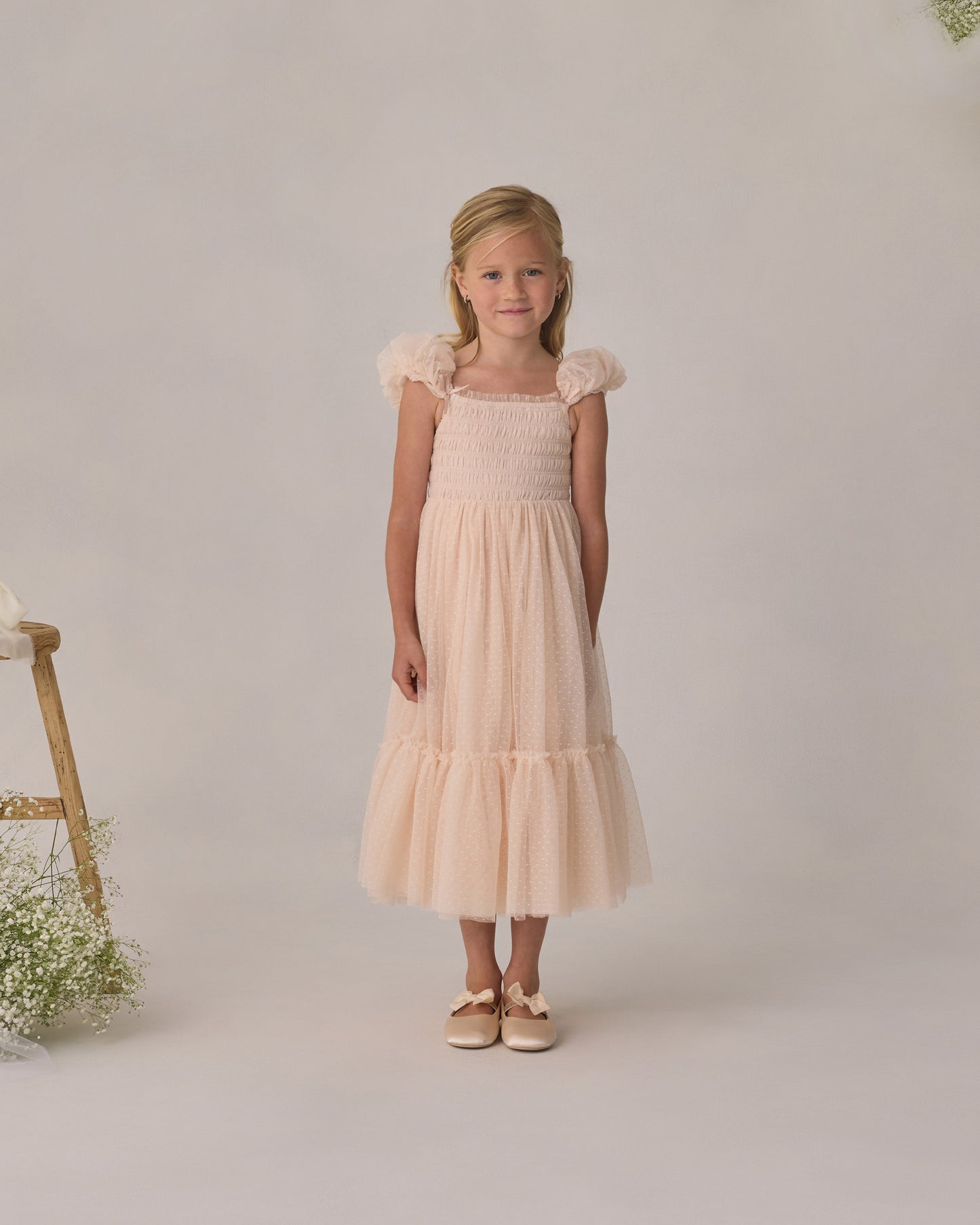 Clara Dress Pearl - Rylee + Cru | Kids Clothes | Trendy Baby Clothes | Modern Infant Outfits |
