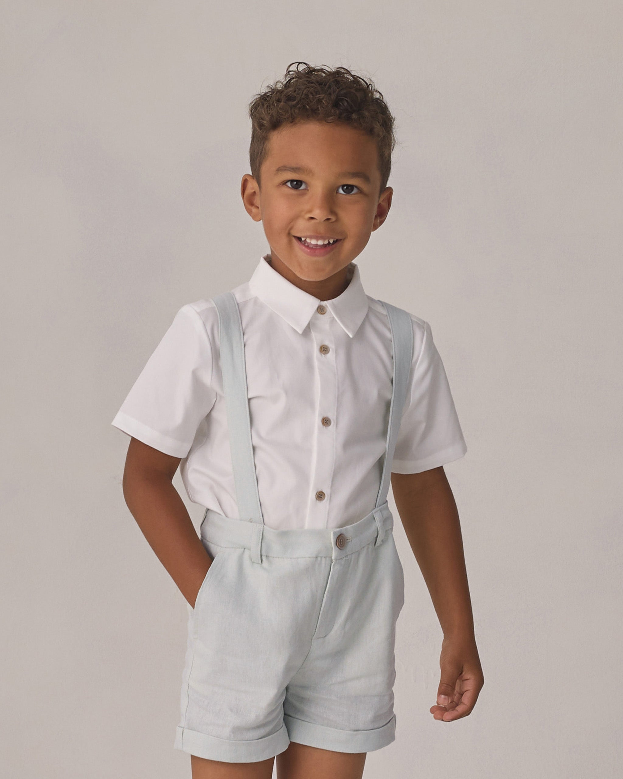 Suspender Short Heathered Mist – Noralee