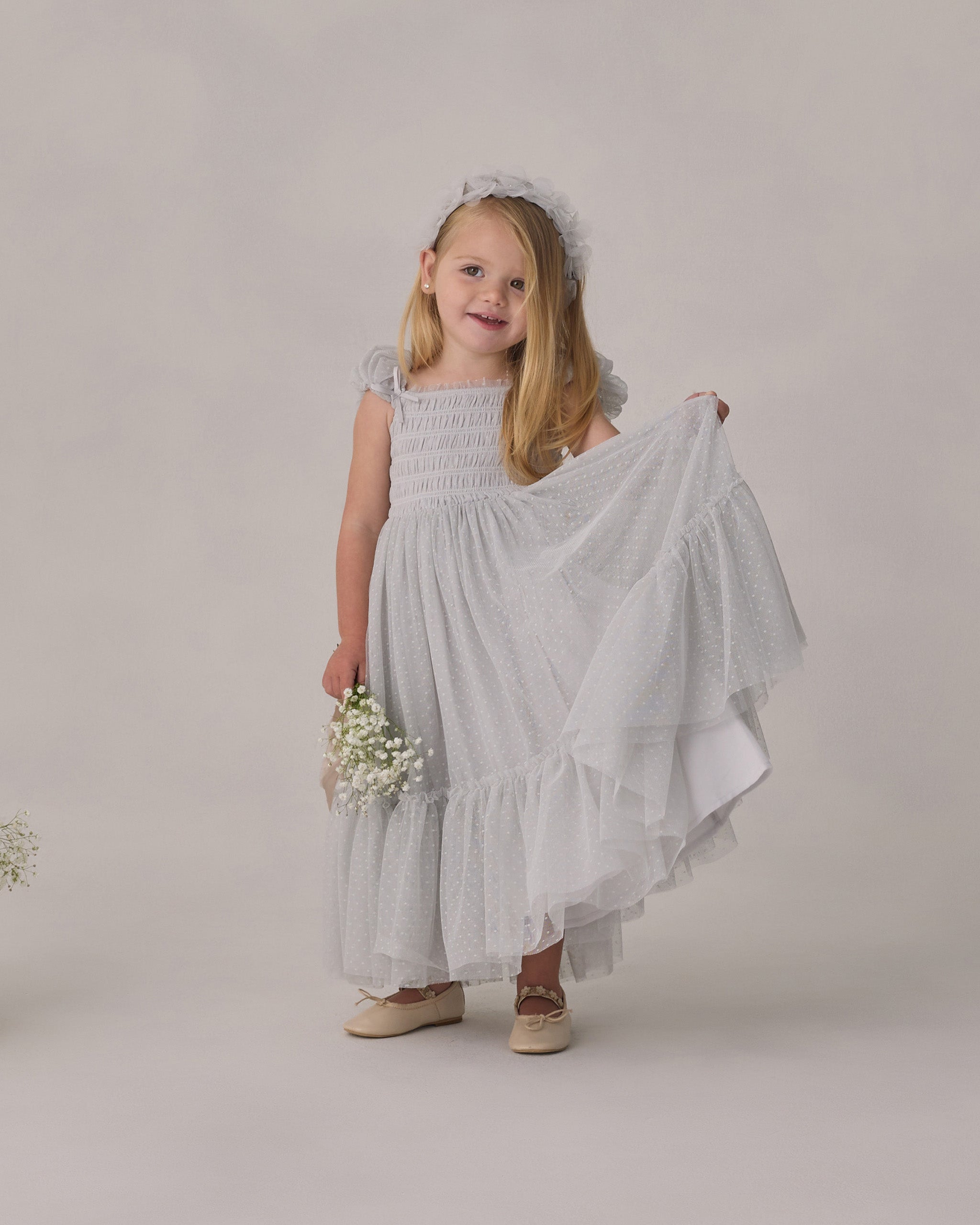 Clara Dress Mist - Rylee + Cru | Kids Clothes | Trendy Baby Clothes | Modern Infant Outfits |