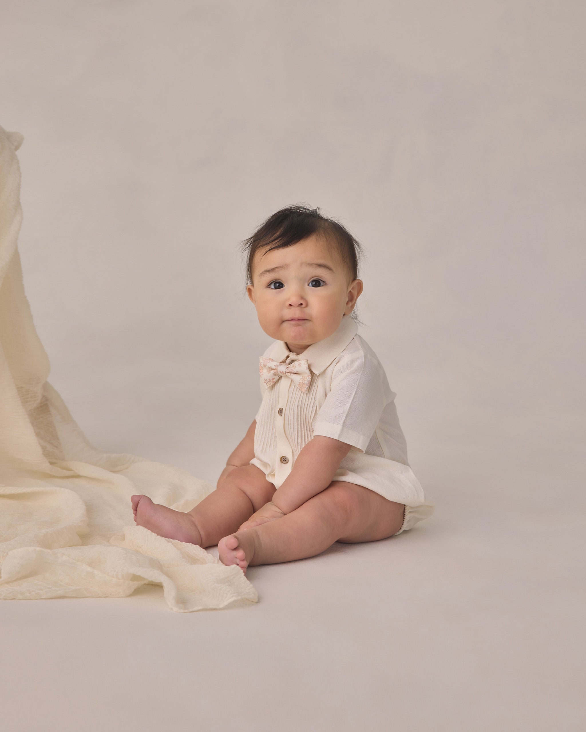 Henry Romper Ivory - Rylee + Cru | Kids Clothes | Trendy Baby Clothes | Modern Infant Outfits |