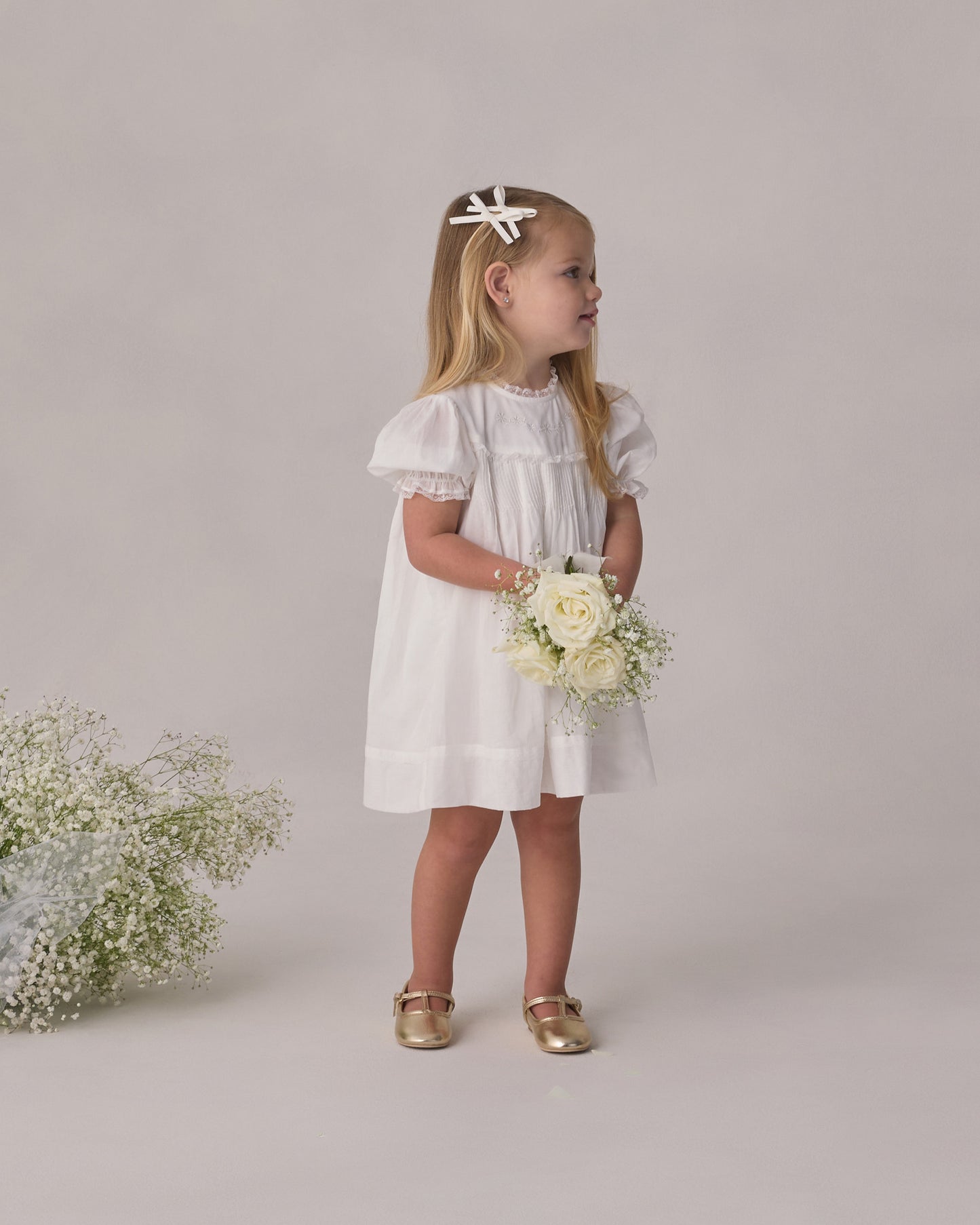 Penelope Dress White - Rylee + Cru | Kids Clothes | Trendy Baby Clothes | Modern Infant Outfits |
