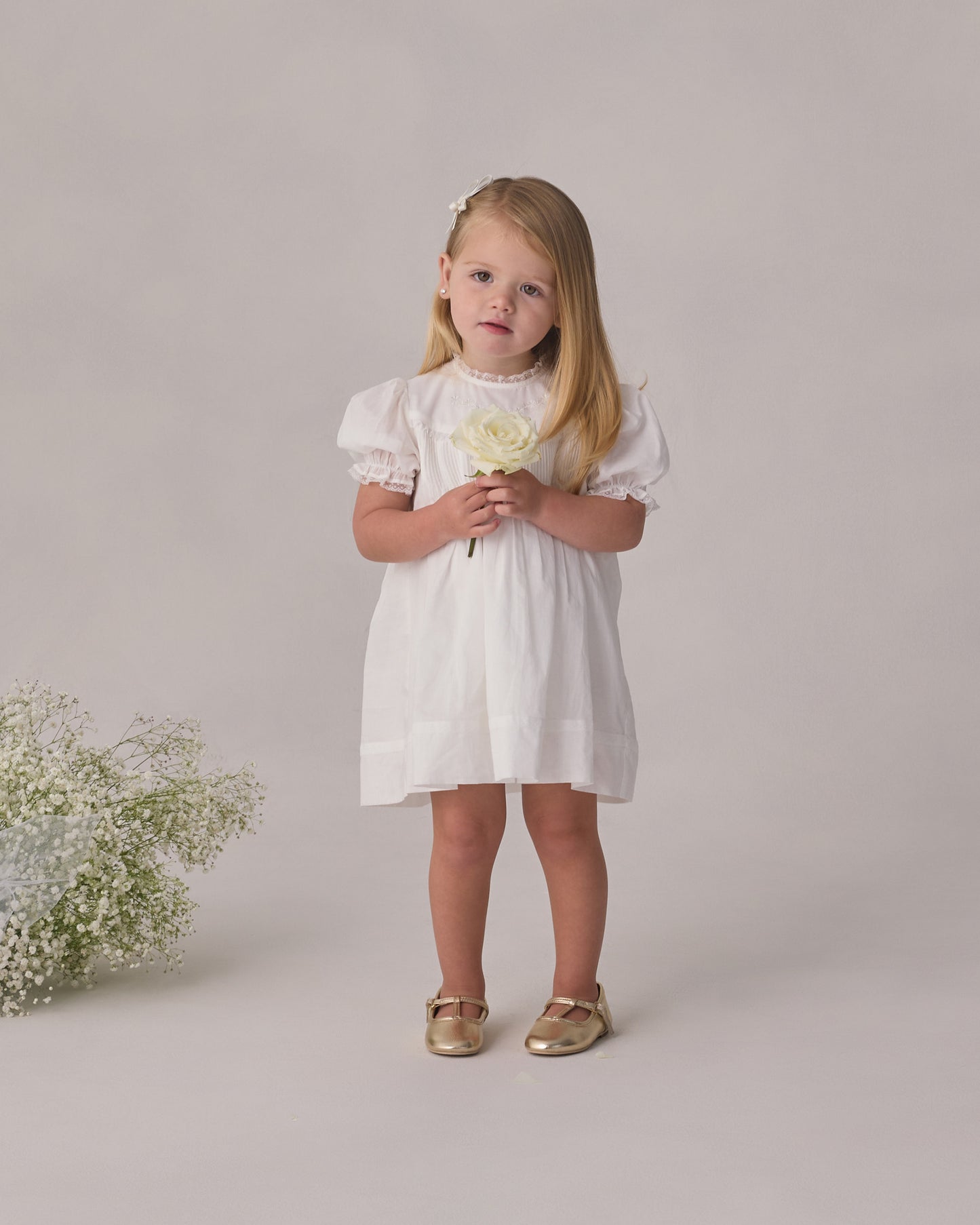 Penelope Dress White - Rylee + Cru | Kids Clothes | Trendy Baby Clothes | Modern Infant Outfits |