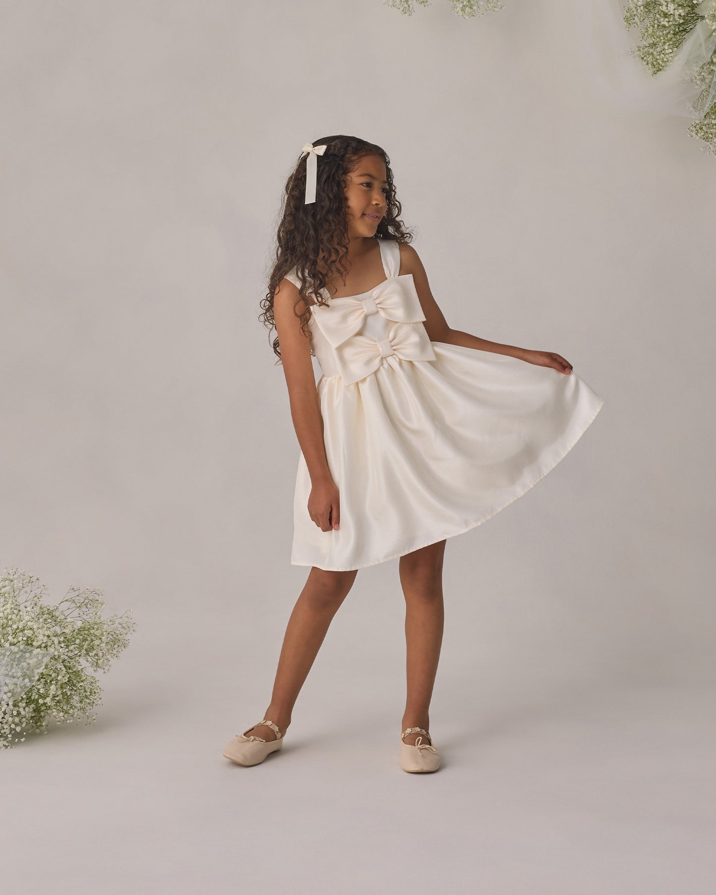 Cindy Dress Ivory - Rylee + Cru | Kids Clothes | Trendy Baby Clothes | Modern Infant Outfits |