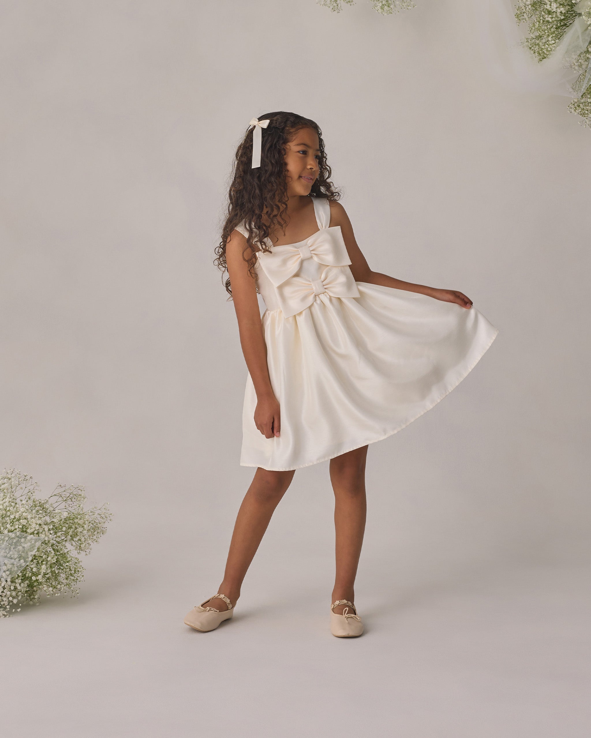 Cindy Dress Ivory - Rylee + Cru | Kids Clothes | Trendy Baby Clothes | Modern Infant Outfits |