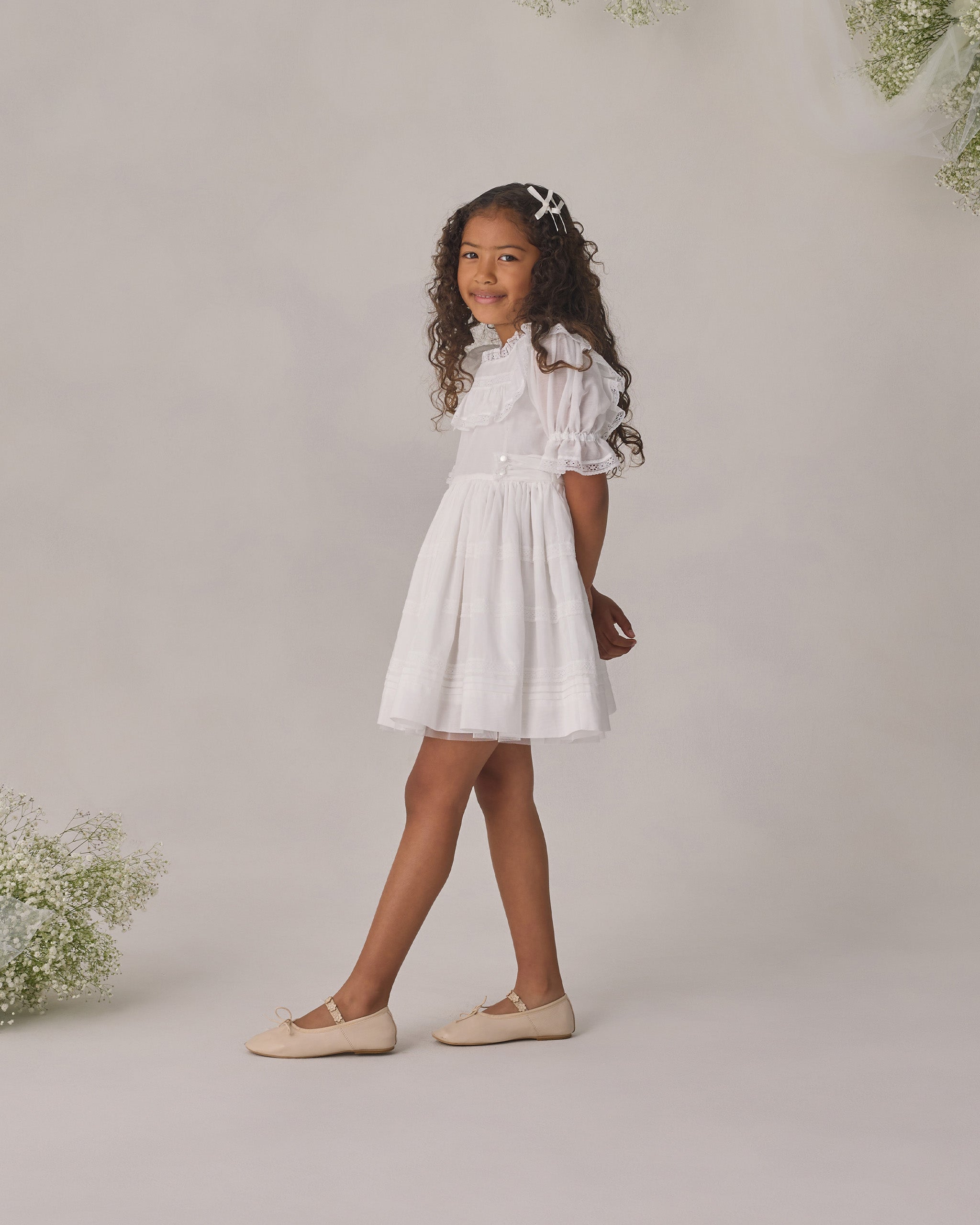Kit Dress White - Rylee + Cru | Kids Clothes | Trendy Baby Clothes | Modern Infant Outfits |