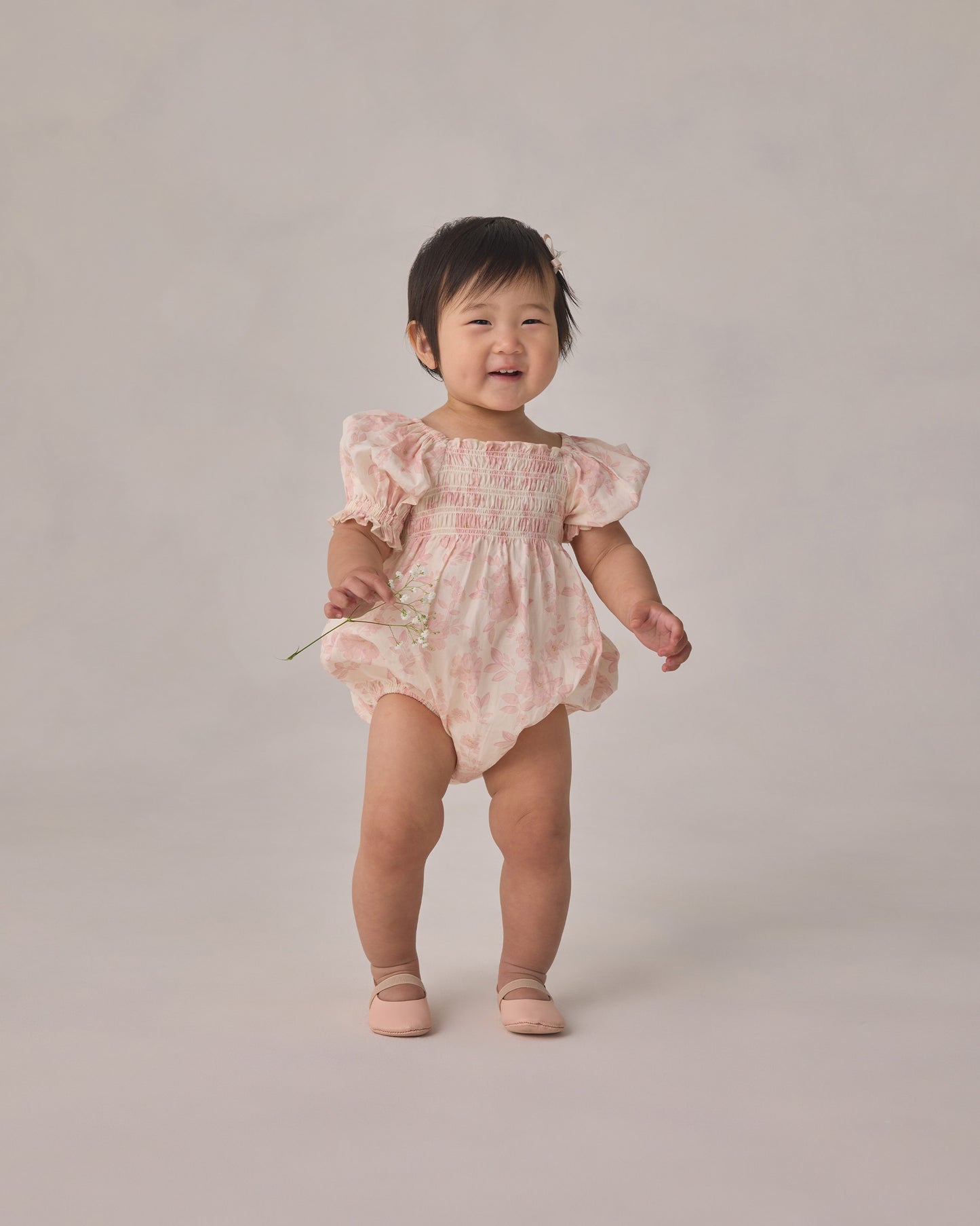 Hazel Romper Blush English Rose - Rylee + Cru | Kids Clothes | Trendy Baby Clothes | Modern Infant Outfits |