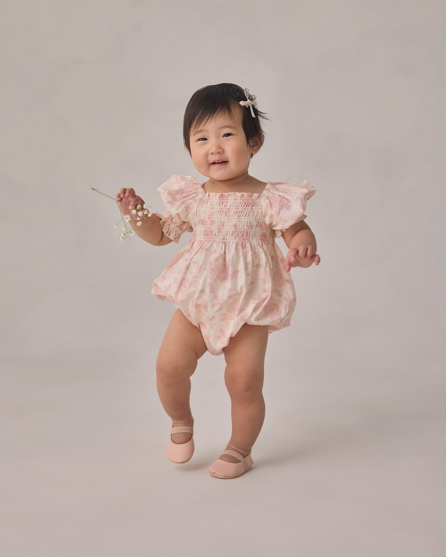 Hazel Romper Blush English Rose - Rylee + Cru | Kids Clothes | Trendy Baby Clothes | Modern Infant Outfits |