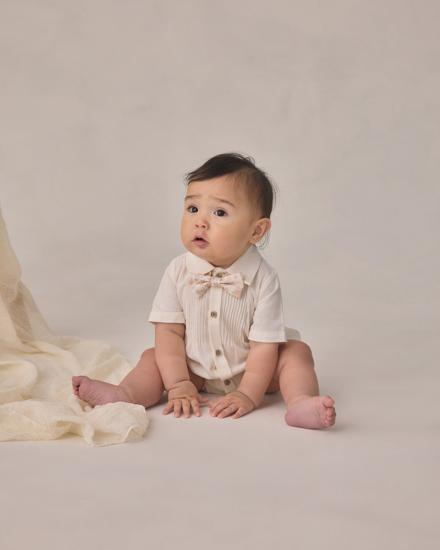 Henry Romper Ivory - Rylee + Cru | Kids Clothes | Trendy Baby Clothes | Modern Infant Outfits |