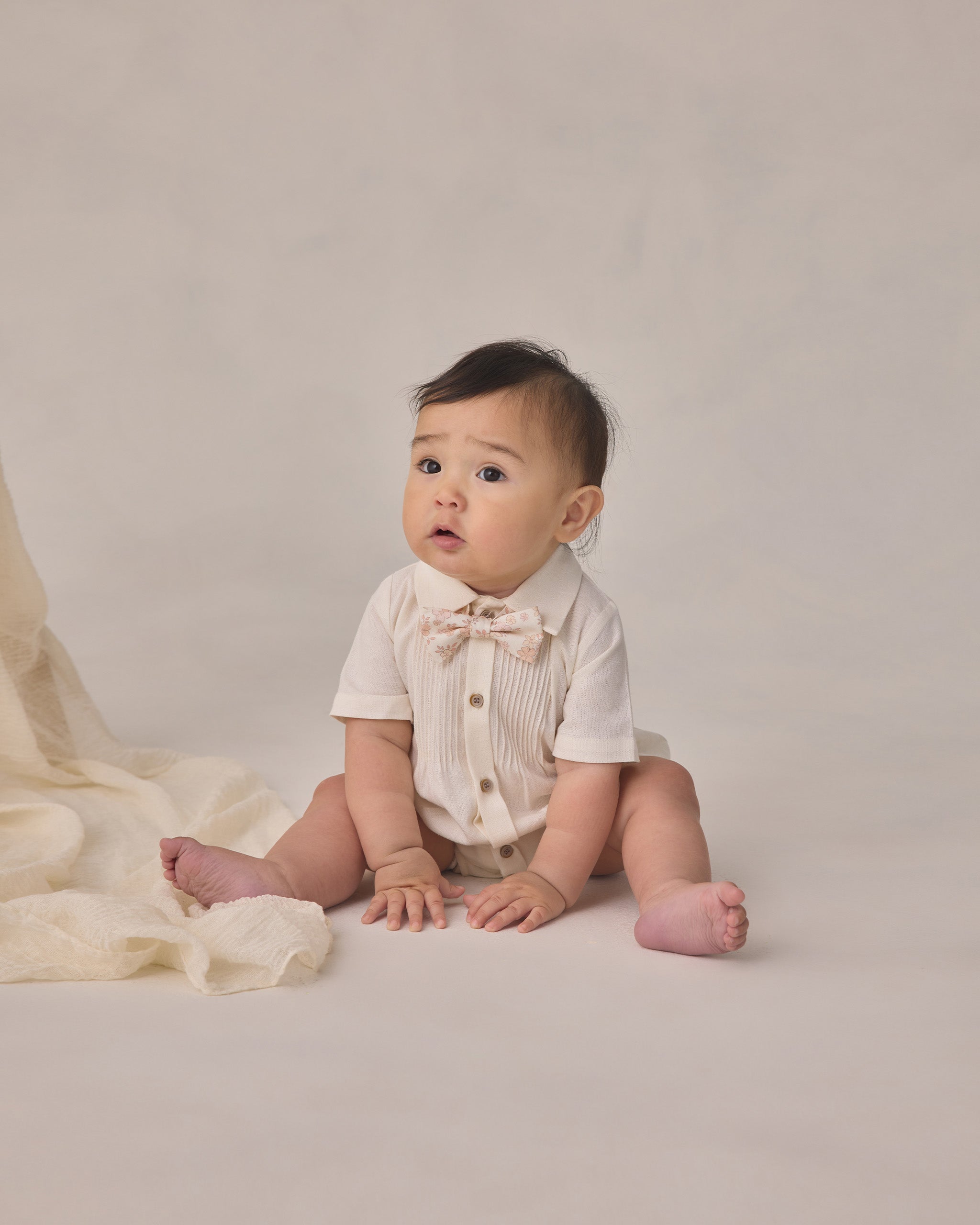 Henry Romper Ivory - Rylee + Cru | Kids Clothes | Trendy Baby Clothes | Modern Infant Outfits |