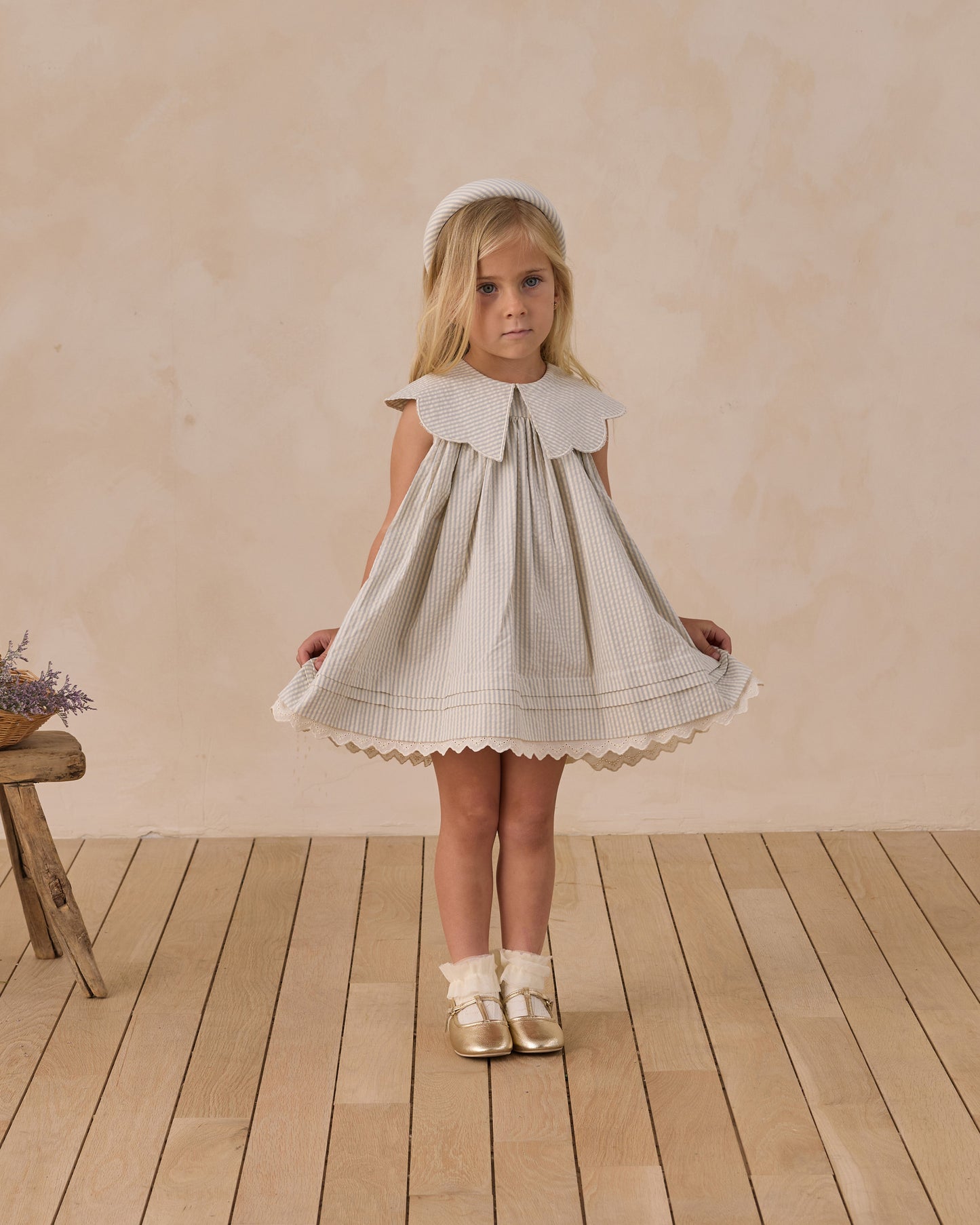 Florence Dress Sky Stripe - Rylee + Cru | Kids Clothes | Trendy Baby Clothes | Modern Infant Outfits |