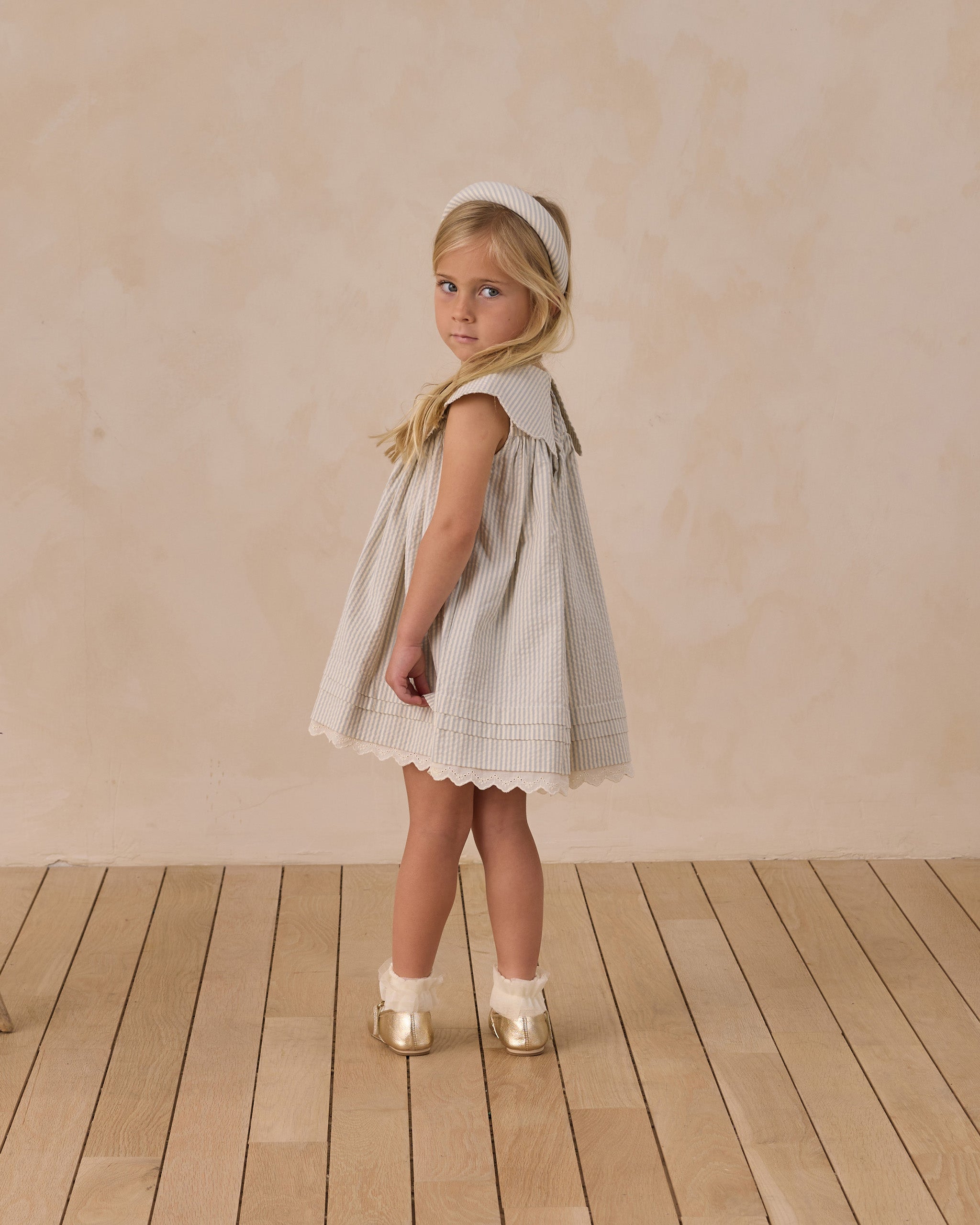 Florence Dress Sky Stripe  Noralee