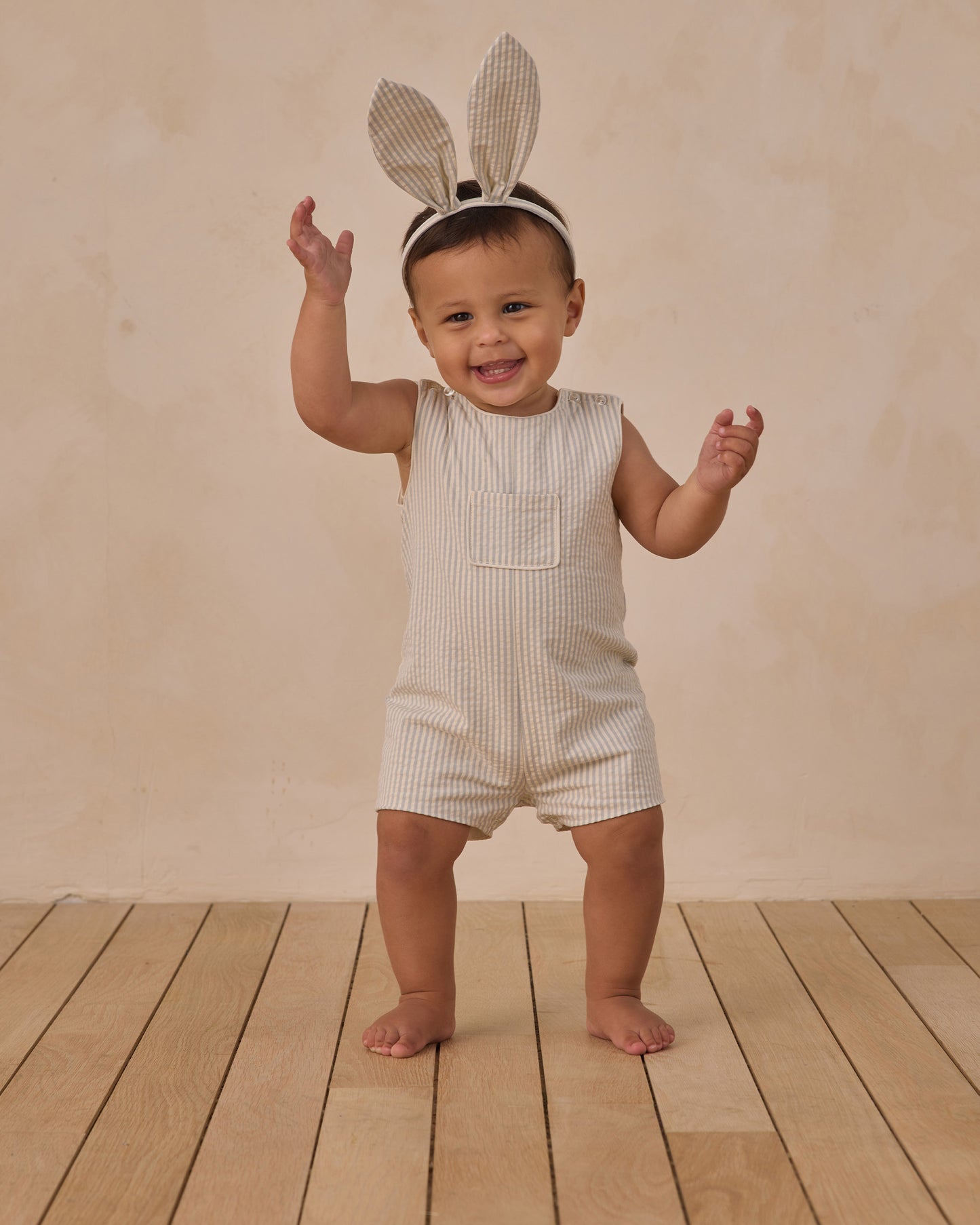 Georgie Romper Sky Stripe - Rylee + Cru | Kids Clothes | Trendy Baby Clothes | Modern Infant Outfits |